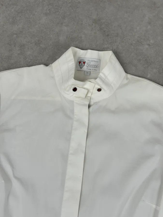 Gucci SS2008 Gucci White Web Stripe Shirt Size S / US 4 / IT 40 - 5 Thumbnail