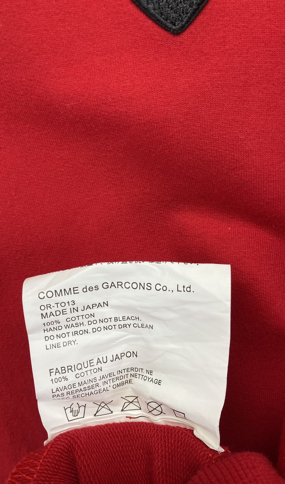 Comme des Garcons Vintage Comme Des Garçons Play Red Hoodie Sweatshirts Size M / US 6-8 / IT 42-44 - 13 Thumbnail