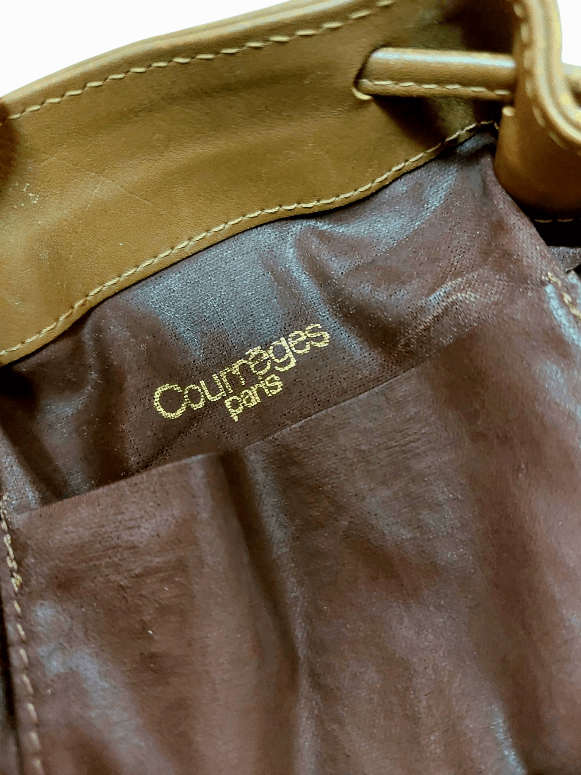 Courreges Vintage Courreges Bucket Crossbody Monogram Leather Trim Bag Size ONE SIZE - 9 Thumbnail