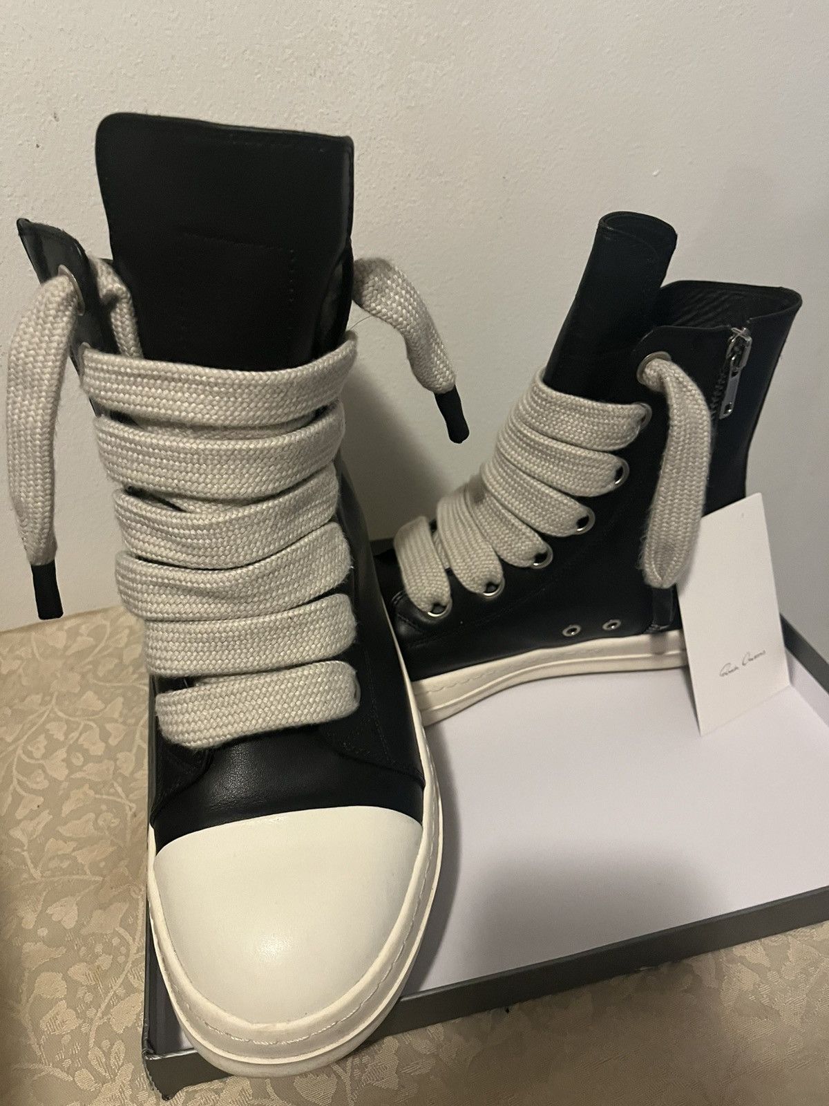 Rick Owens Rick Owens Black Temple Jumbolace Sneaks Size US 10 / EU 43 - 4 Thumbnail