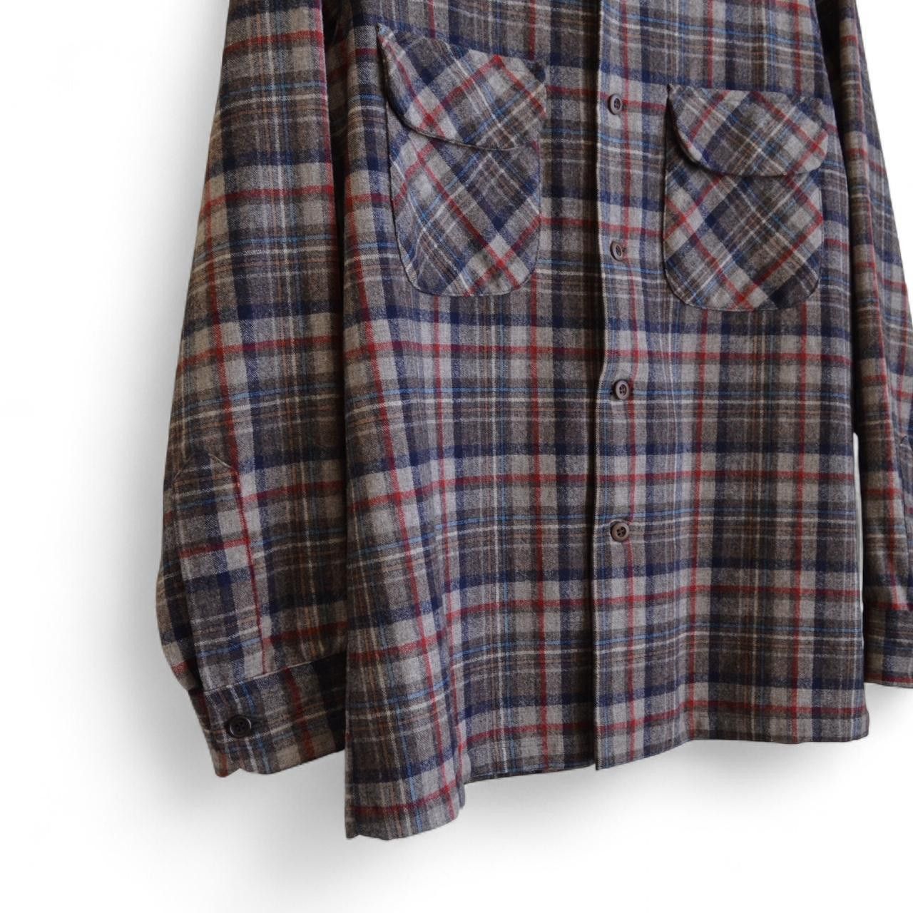 Pendleton VTG 1970s Pendleton board shirt M in brown plaid wool Size US M / EU 48-50 / 2 - 8 Thumbnail