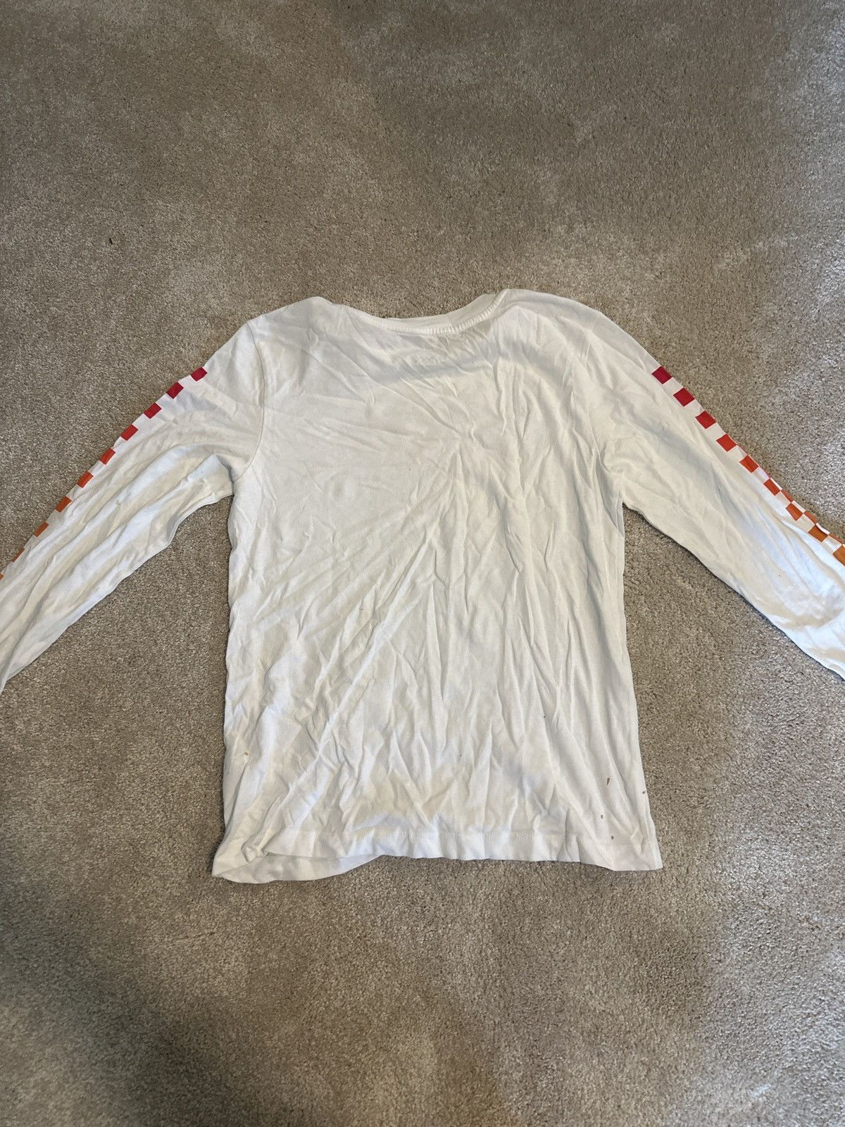 Vans Vans Checkered Long Sleeve White Tee Size US L / EU 52-54 / 3 - 2 Thumbnail