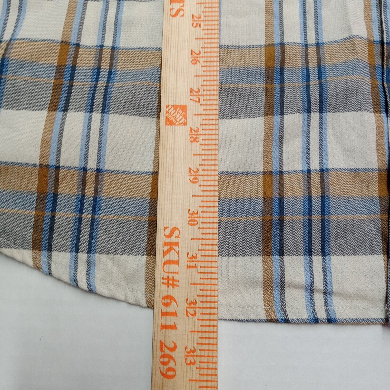 Wrangler Wrangler Slim Fit Shirt Men's 3XL Cowboy Wash Beige Plaid Size US XXL / EU 58 / 5 - 7 Thumbnail