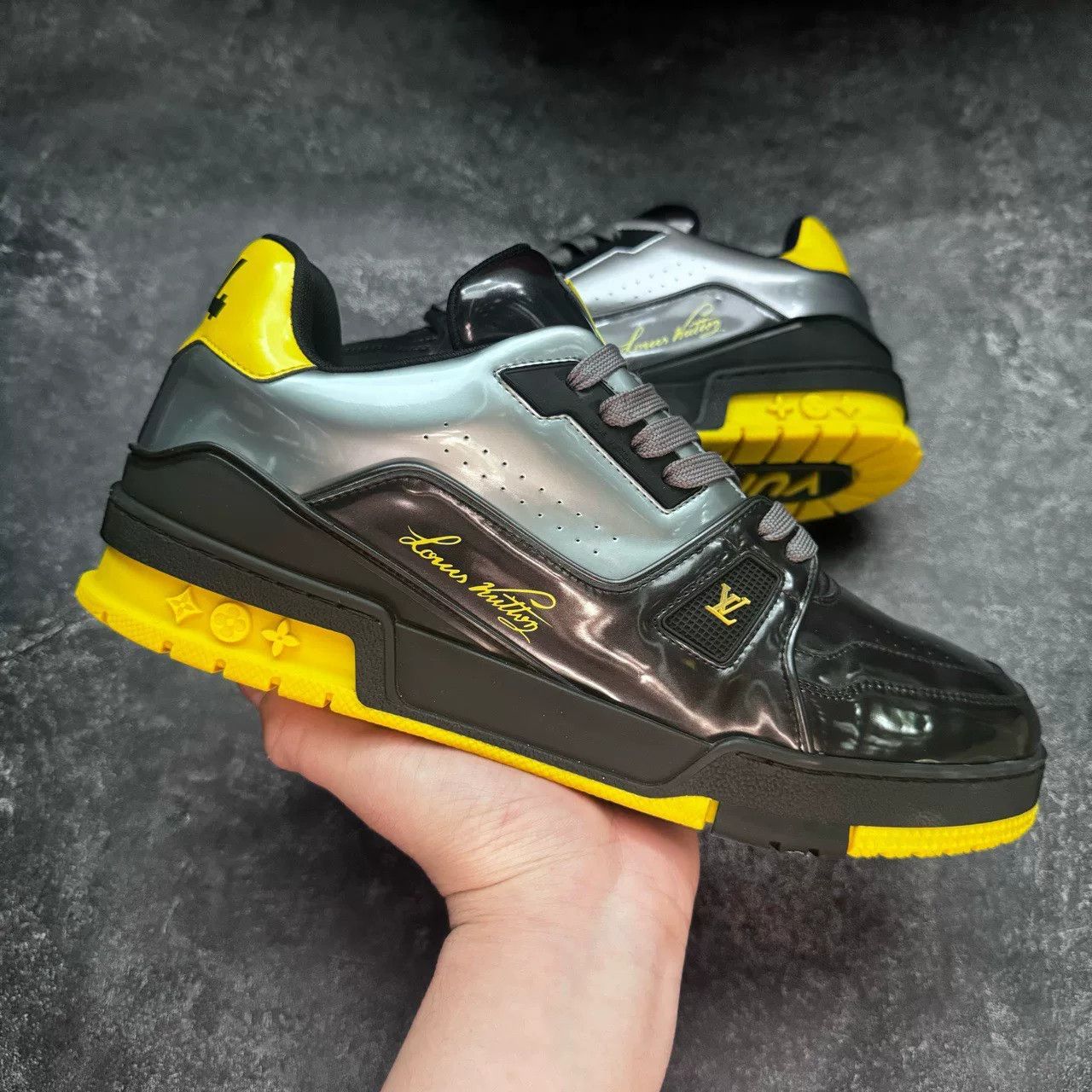 Louis Vuitton Louis Vuitton Training Yellow Lowtop Sneakers 8 Men Size US 8 / EU 41 - 1 Thumbnail