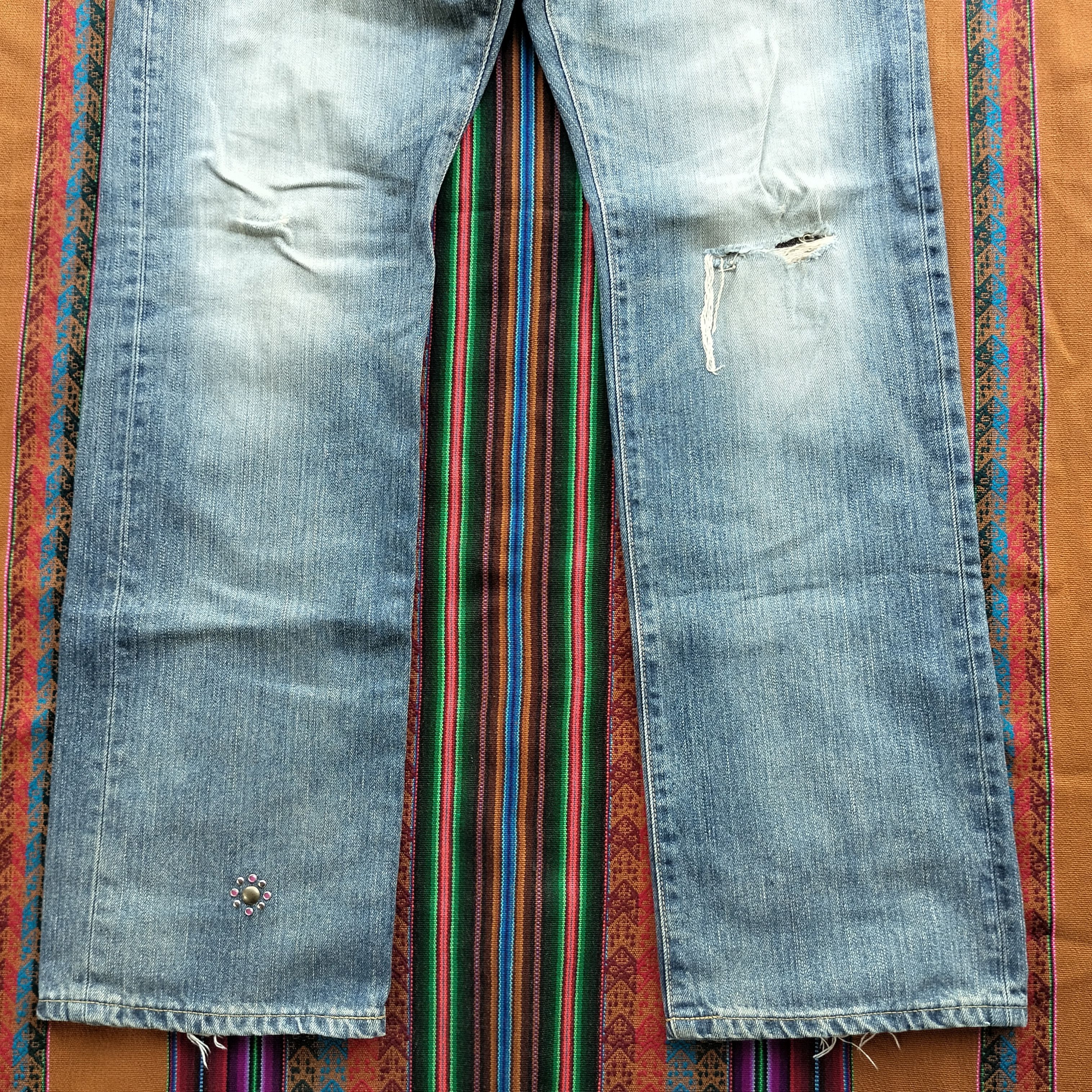 Edwin Vintage Edwin XV-S japan studded rhinestone denim Size US 34 / EU 50 - 4 Thumbnail