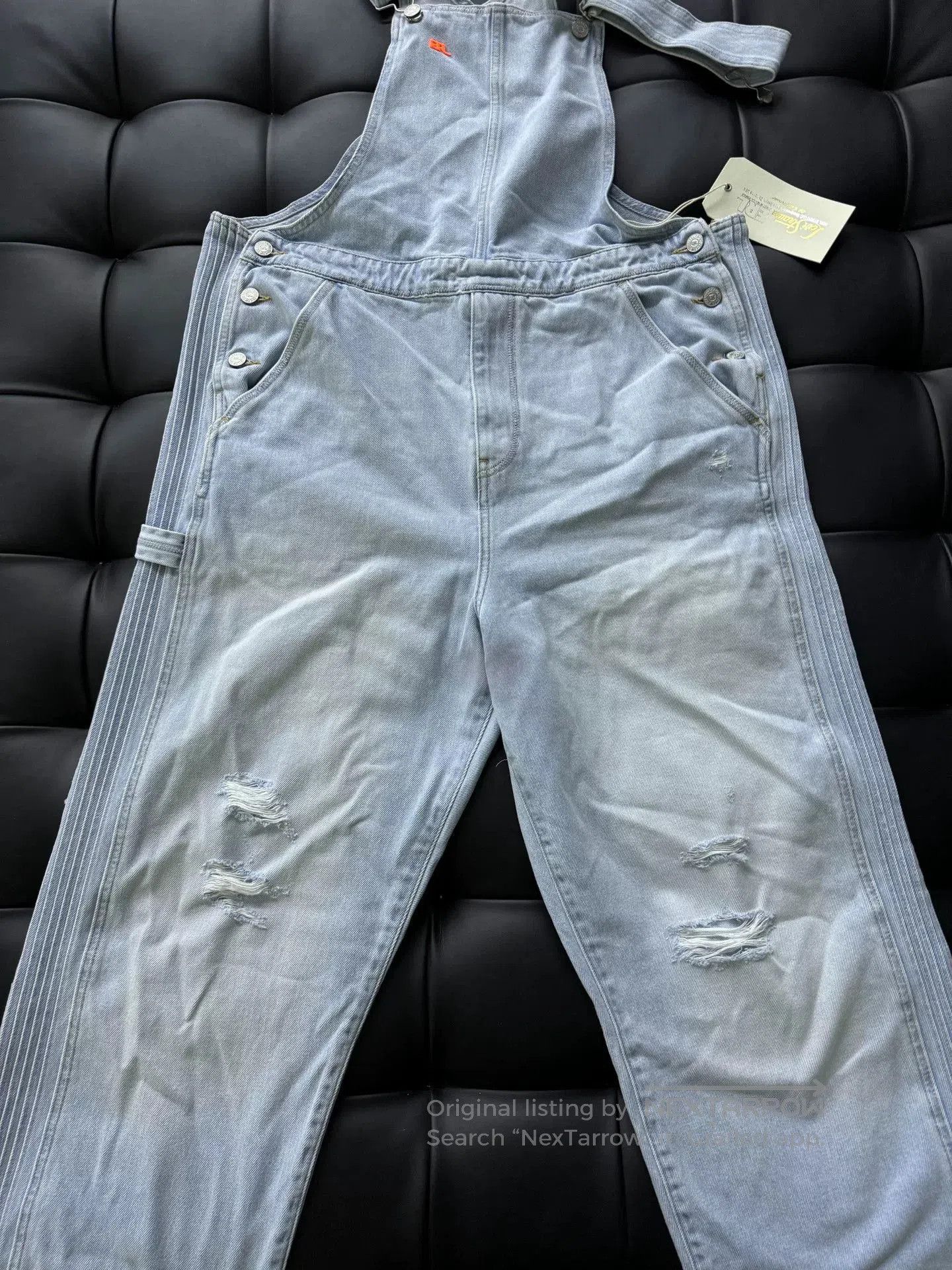 ERL ERL Denim Overalls with Distressed Detail. Size US 26 / EU 42 - 1 Thumbnail