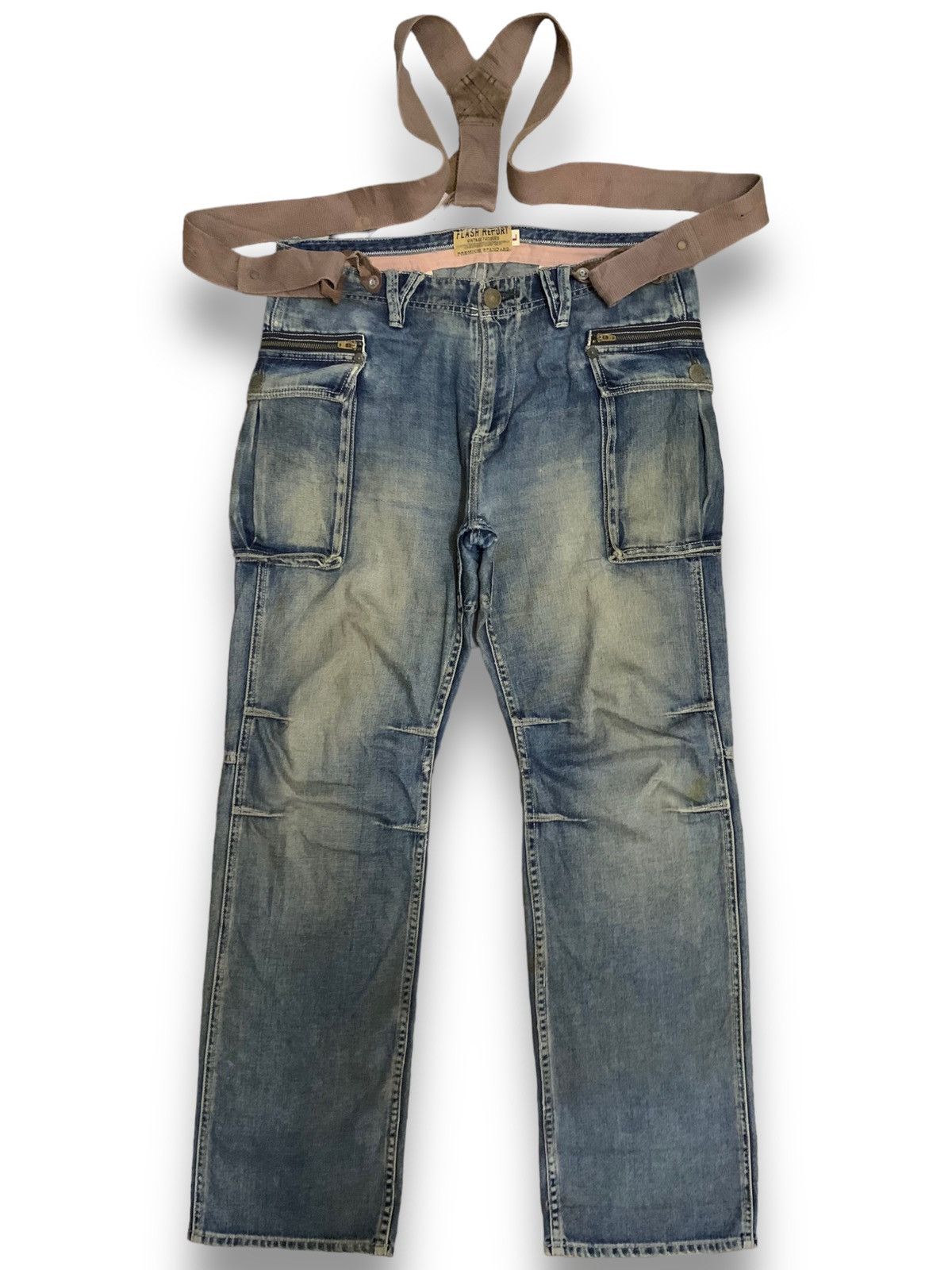 Japanese Brand Vintage Japanese Brand Mud Wash Baggy Fatigue Bush Jeans Size US 34 / EU 50 - 3 Thumbnail