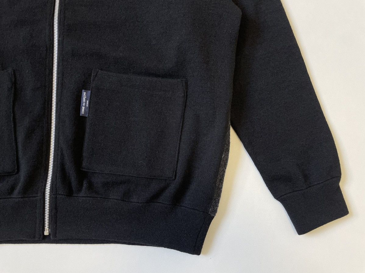 Comme des Garcons A/W 23 Boxy Fit Black Wool Zip Sweater Size US L / EU 52-54 / 3 - 9 Thumbnail