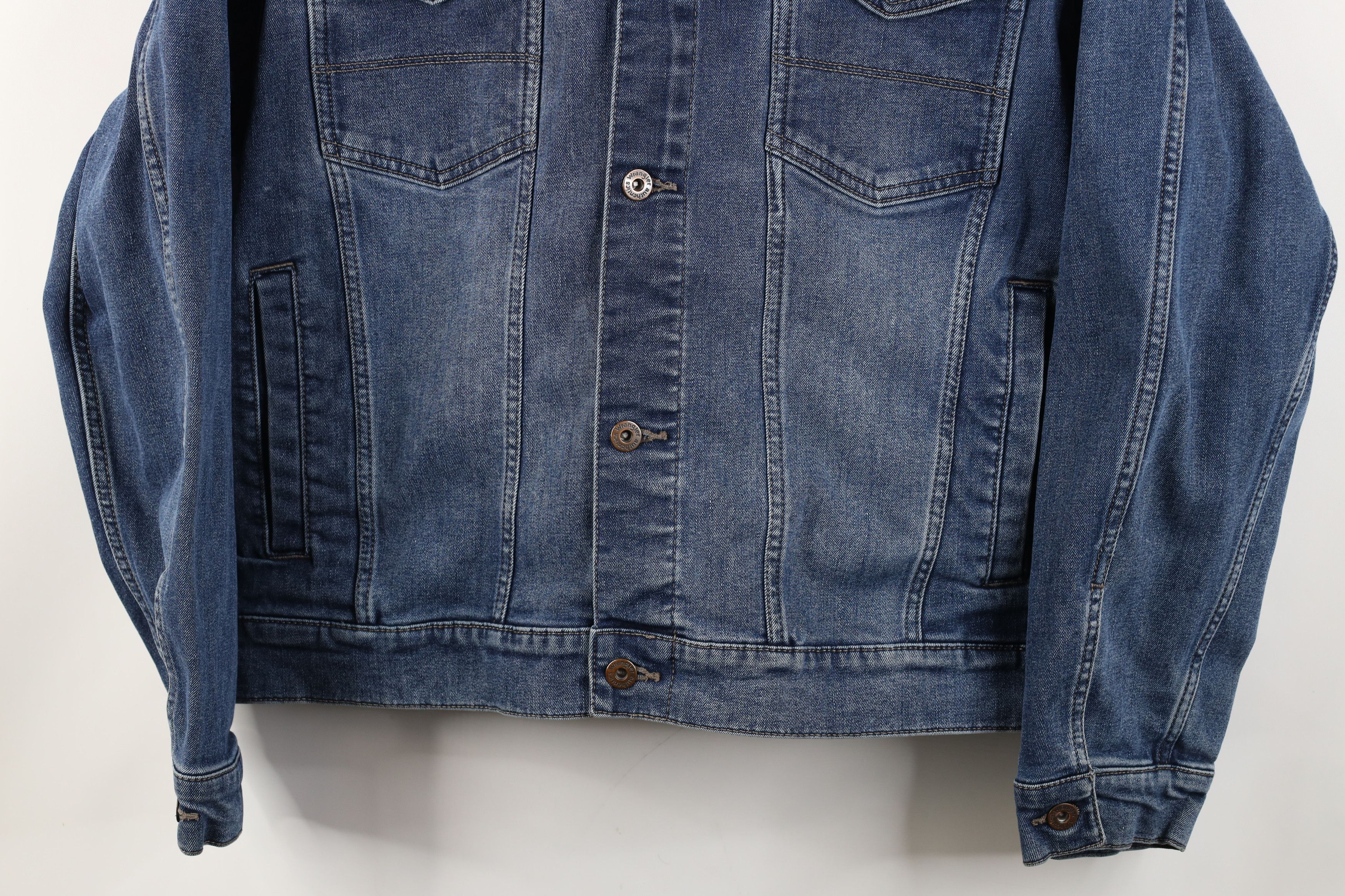 Wrangler Vintage Y2K Wrangler Denim Jean Trucker Jacket Blue Cotton Size US XL / EU 56 / 4 - 3 Thumbnail