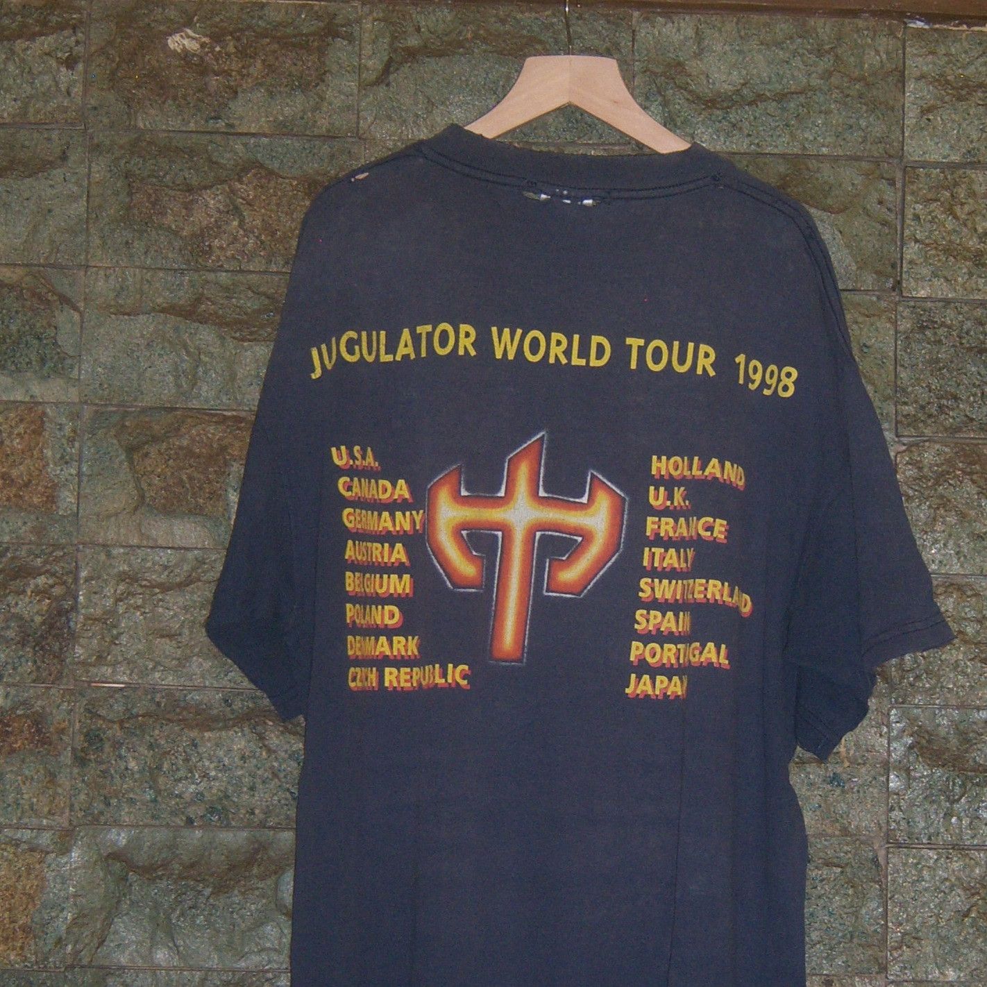 Band Tees × Tultex × Vintage 1998 Judas Priest Jugulator World Tour Distressed Size US XL / EU 56 / 4 - 11 Thumbnail