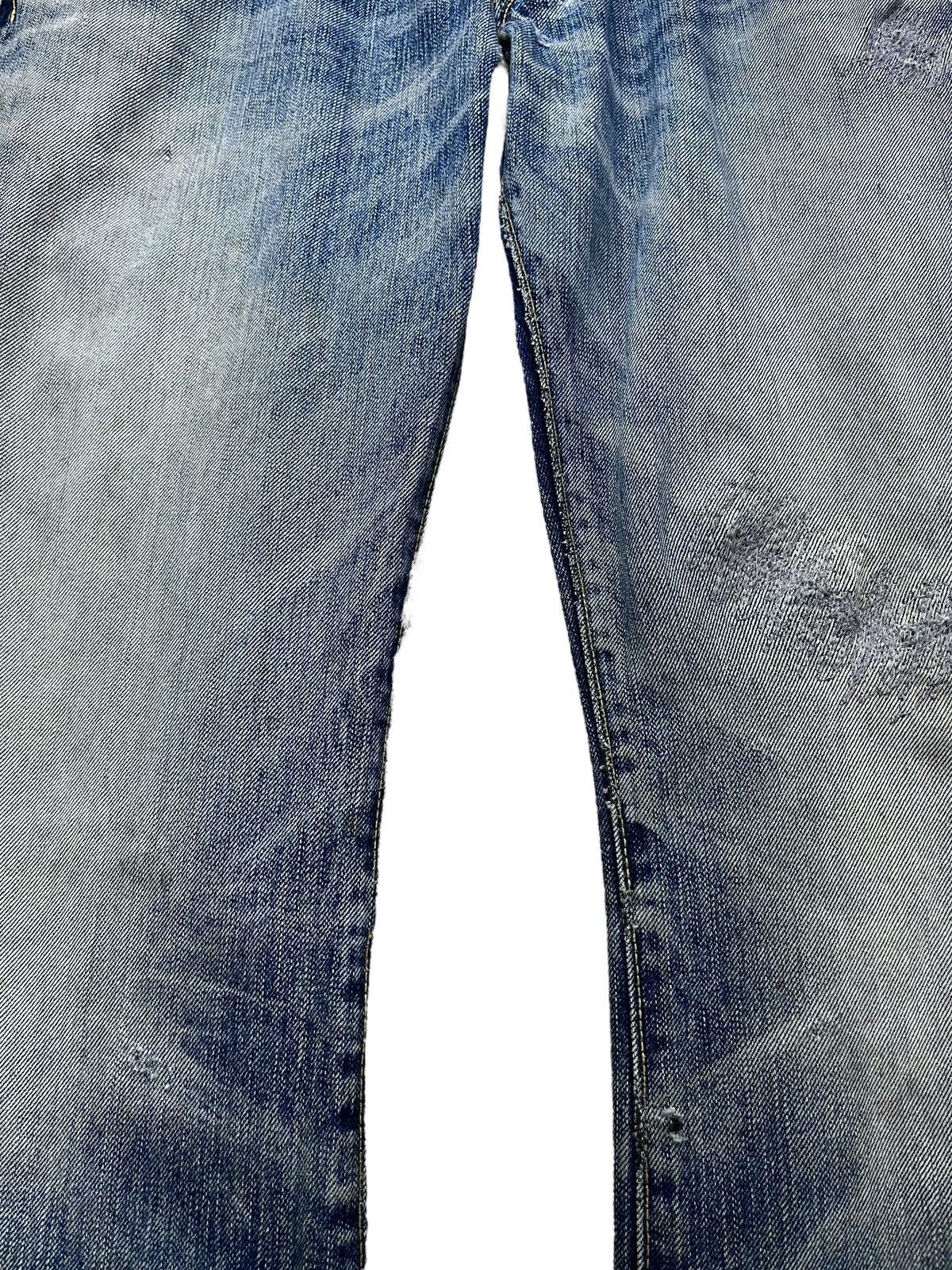 Edwin 🔥Vintage Aging Patina Distressed Denim Süper Flare Jeans Size US 31 - 9 Thumbnail
