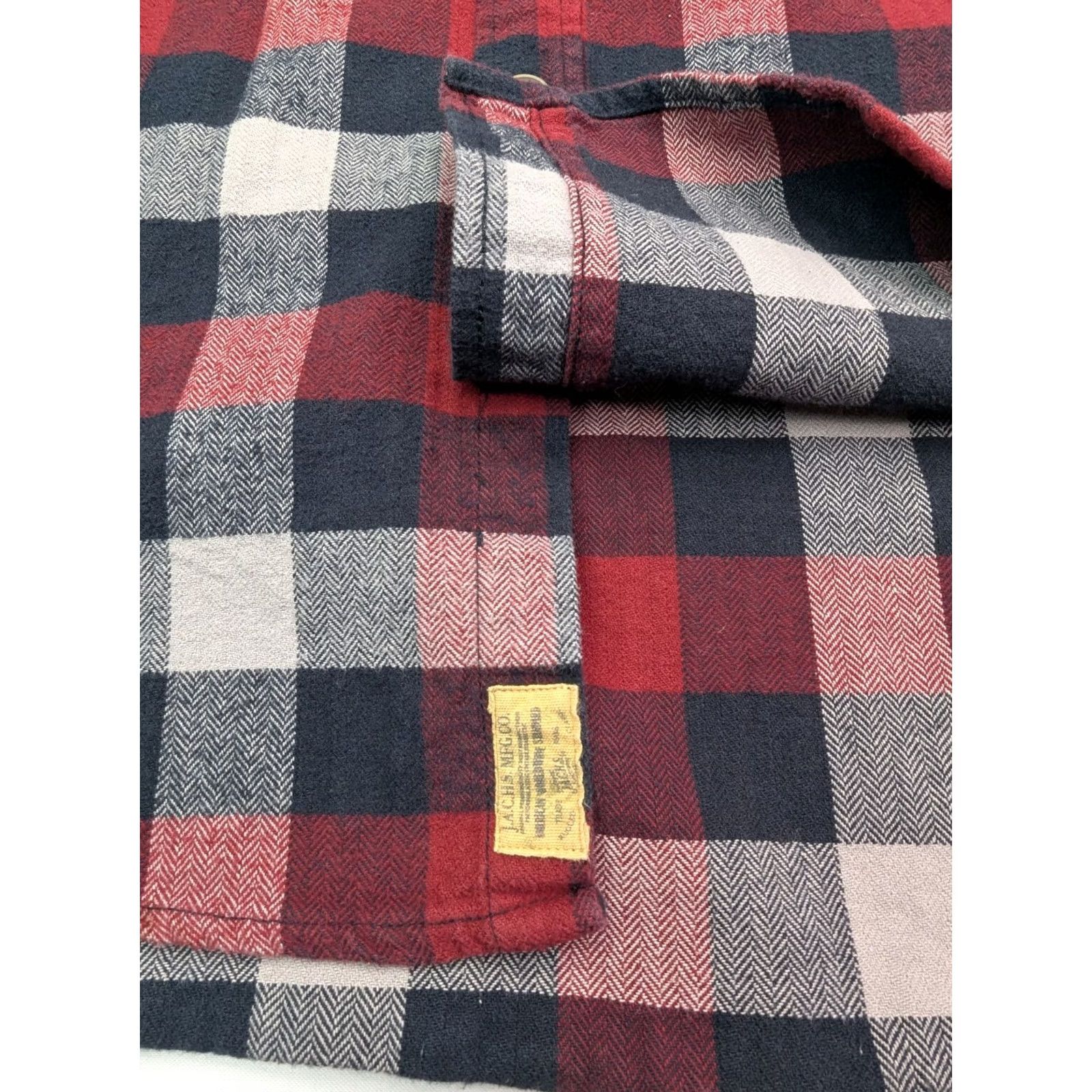 Vintage JACHS Flannel Red & Black Plaid Long Sleeve Button Shirt M Men Charter Outdoor Collar Shirt Size US M / EU 48-50 / 2 - 3 Thumbnail