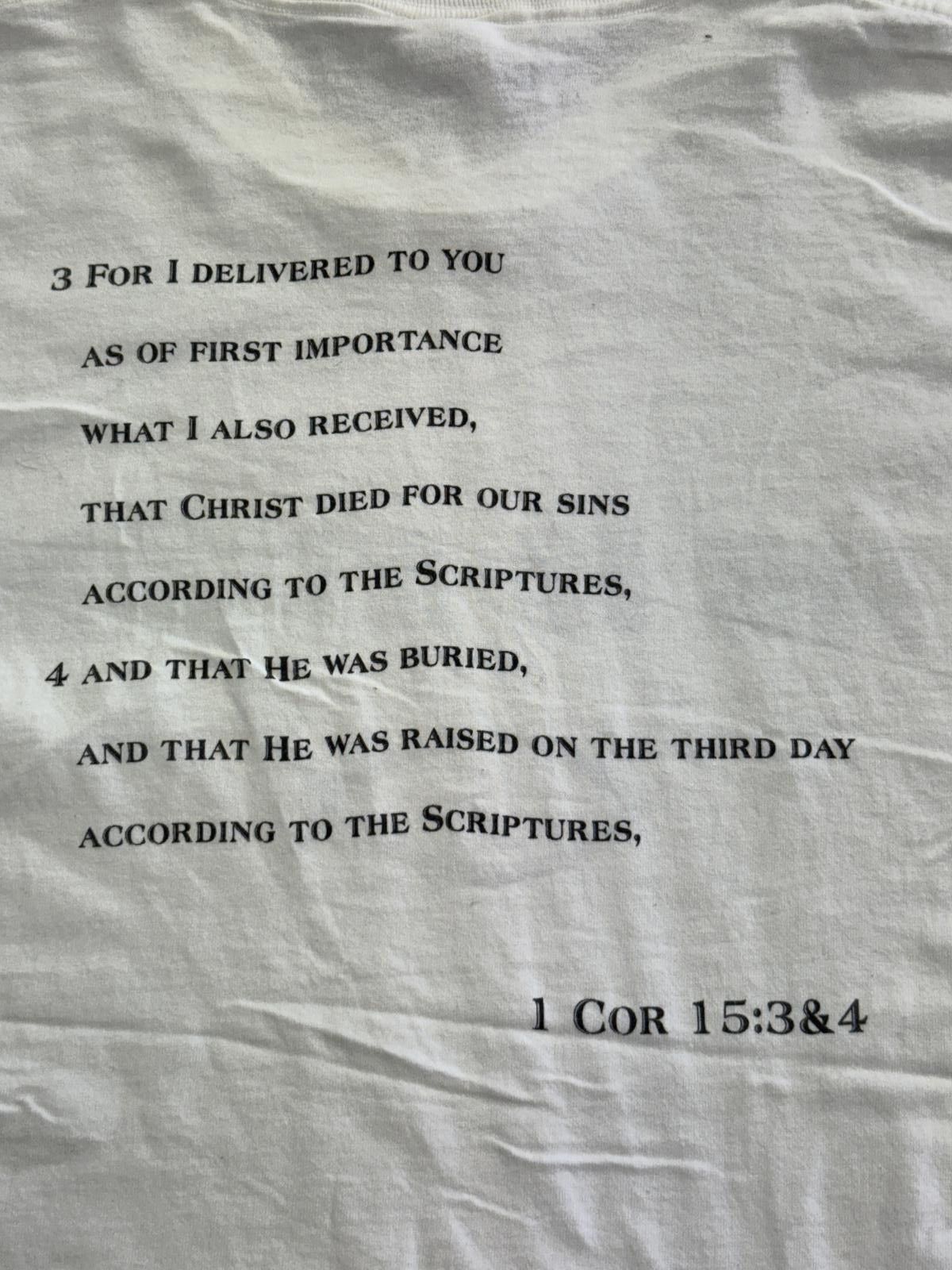 Fruit Of The Loom He Is Risen Jesus Fish T-shirt CWC Ministres Bible Quote XL Size US XL / EU 56 / 4 - 6 Thumbnail
