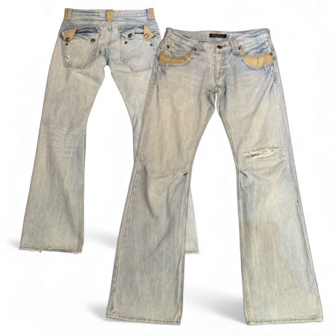 Hysteric Glamour 🔥🇯🇵 Japanese Flared Sick Root Distressed Denim Size US 32 / EU 48 - 1 Thumbnail