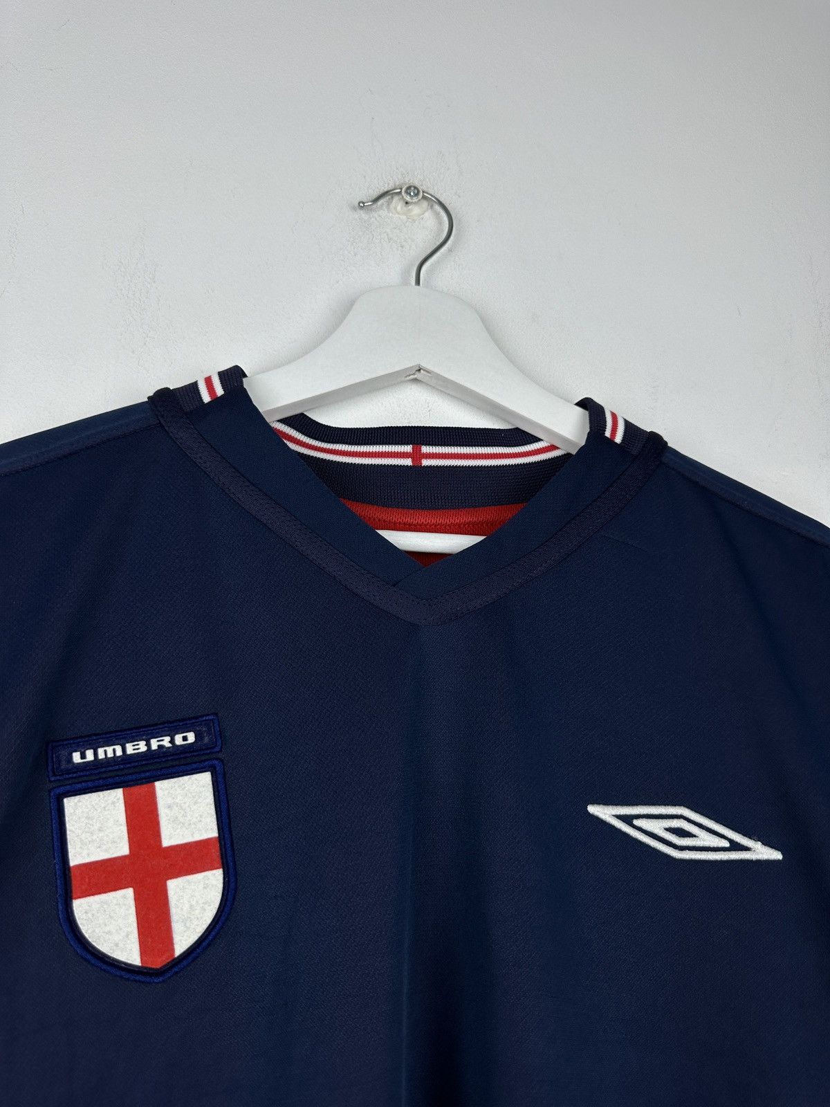 Umbro England 2002 Away Reversible Soccer Jersey Football Shirt Size US XL / EU 56 / 4 - 10 Thumbnail