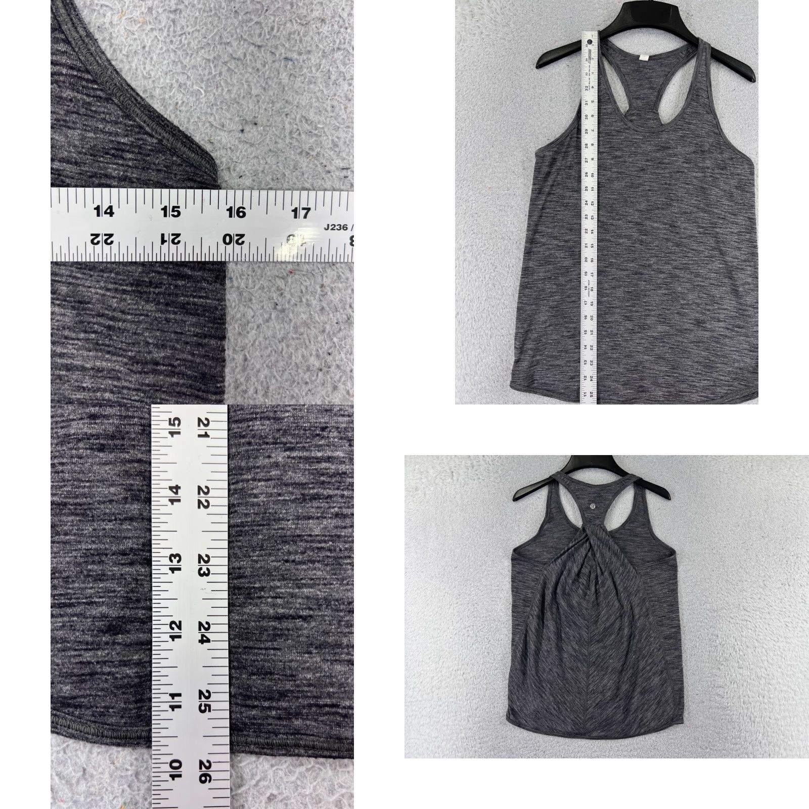 Lululemon Lululemon Shirt Women 4 Gray Essential Tank Yoga Luon Fabric Racerback W1AZOS Tank Sleeveless Gray Womens Regular XS-XL? Wait. Size S / US 4 / IT 40 - 8 Thumbnail