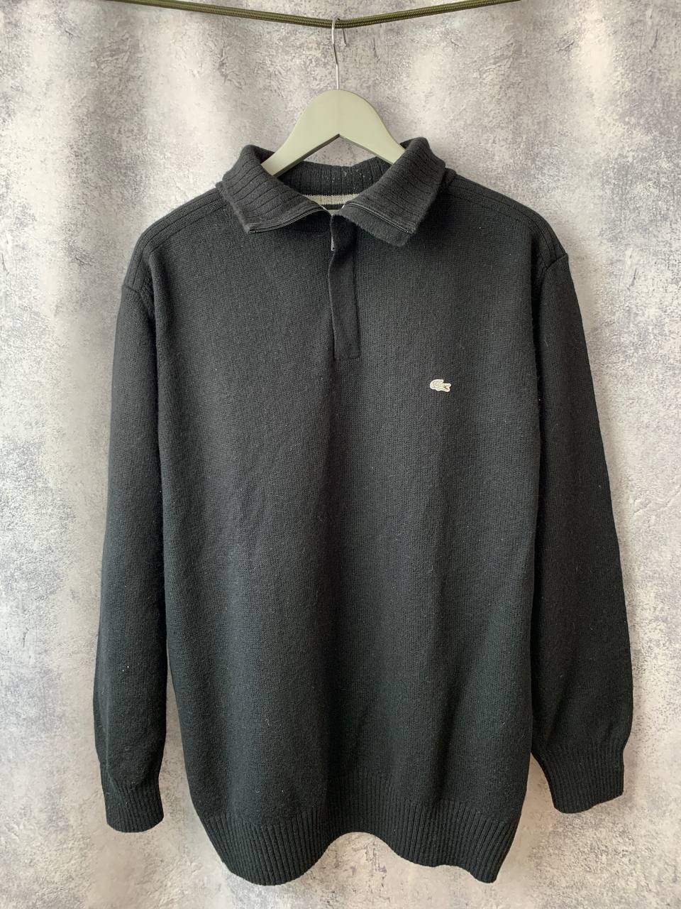 Lacoste × Vintage Lacoste Silver Label 1/4 Zip Wool Sweater Devanlay Vintage Size US XXL / EU 58 / 5 - 1 Thumbnail