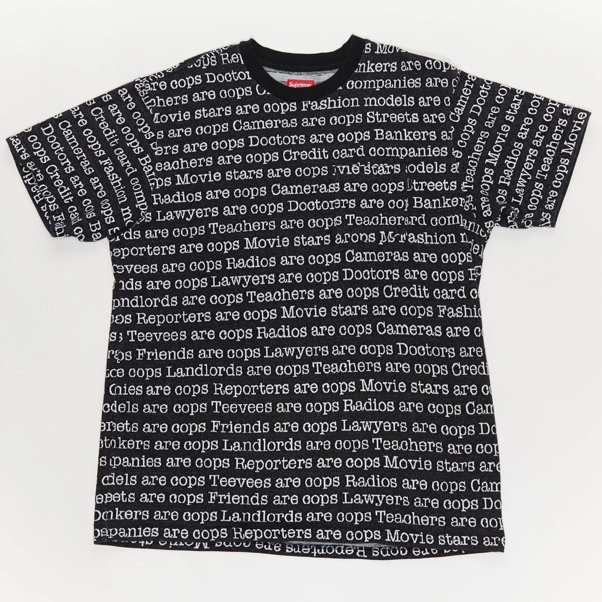 Supreme SUPREME COPS JACQUARD POCKET TEE Size US XL / EU 56 / 4 - 1 Thumbnail