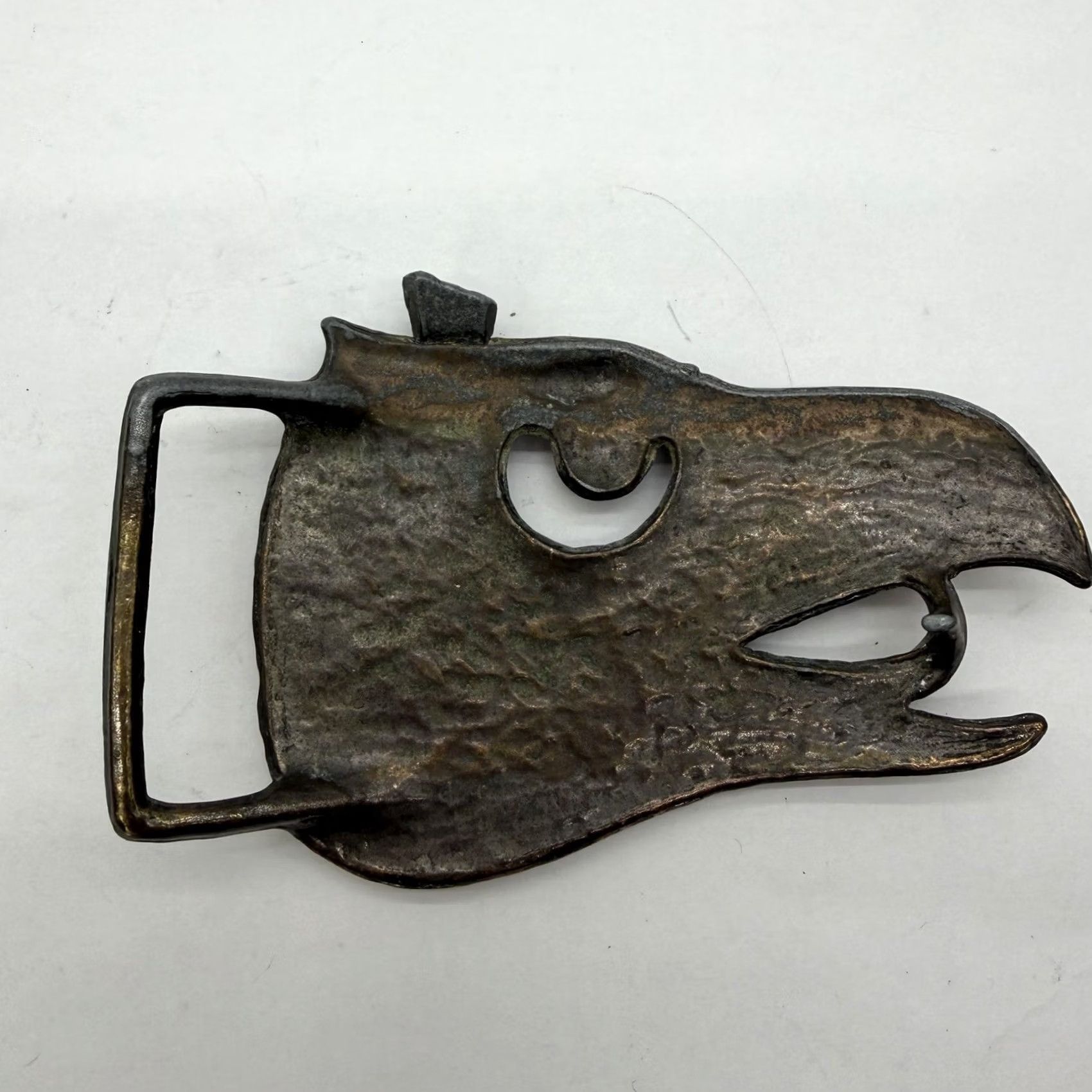 Vintage Eagle Head Belt Buckle BRASS ACCURITE Bird Raptor Vintage 1970s Unbranded Unisex Adult Rockabilly Size ONE SIZE - 5 Thumbnail