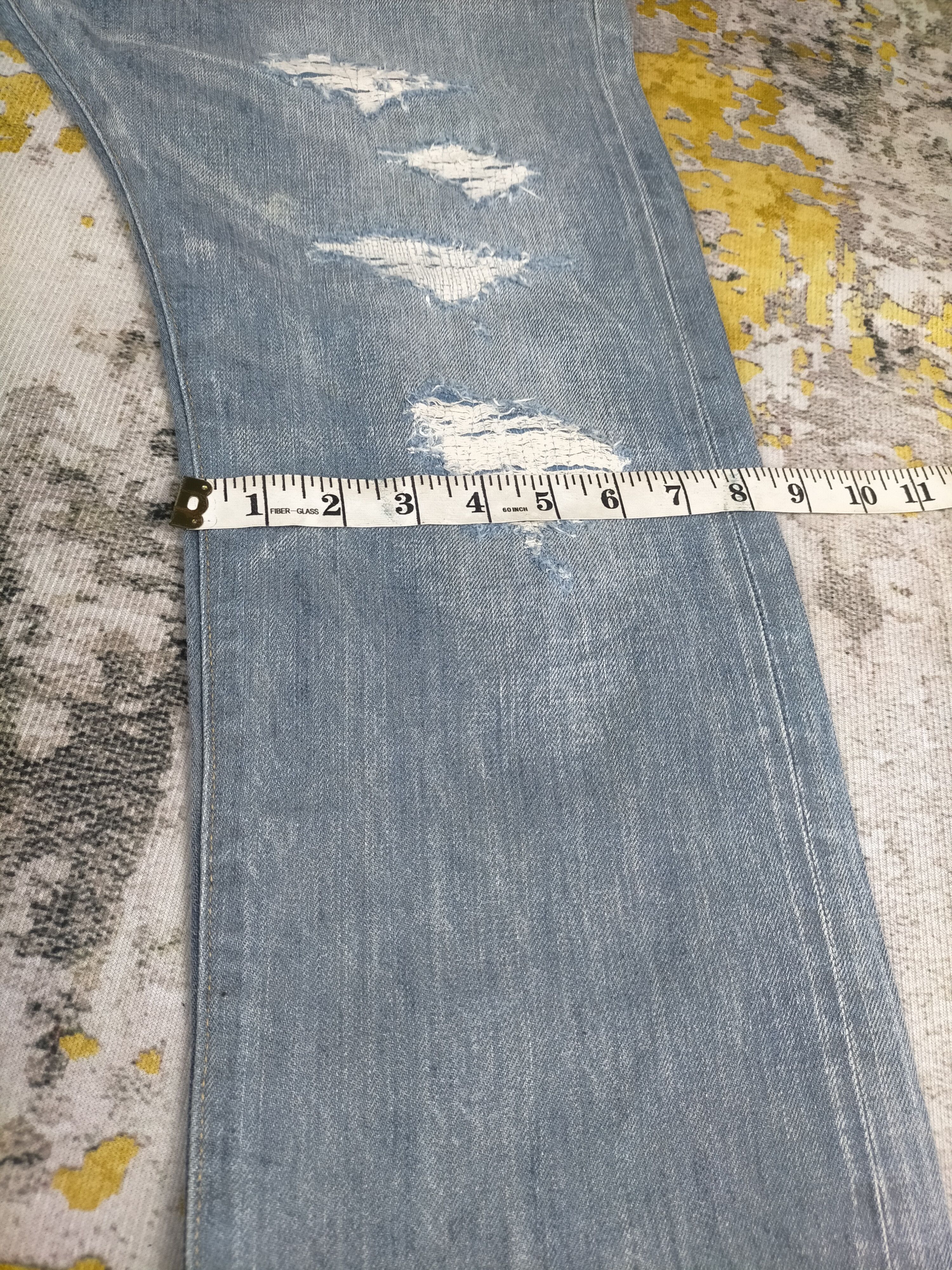 Takeo Kikuchi 🔥 Designer Takeo kikuchi Distressed Selvedge Jeans Size US 35 - 11 Thumbnail