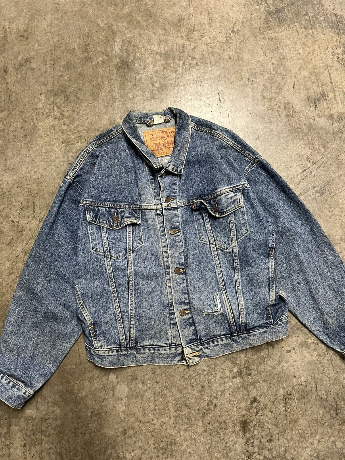 Levi's × Vintage Levi’s vintage denim trucker jacket streetwear hype rare Size US XL / EU 56 / 4 - 7 Thumbnail