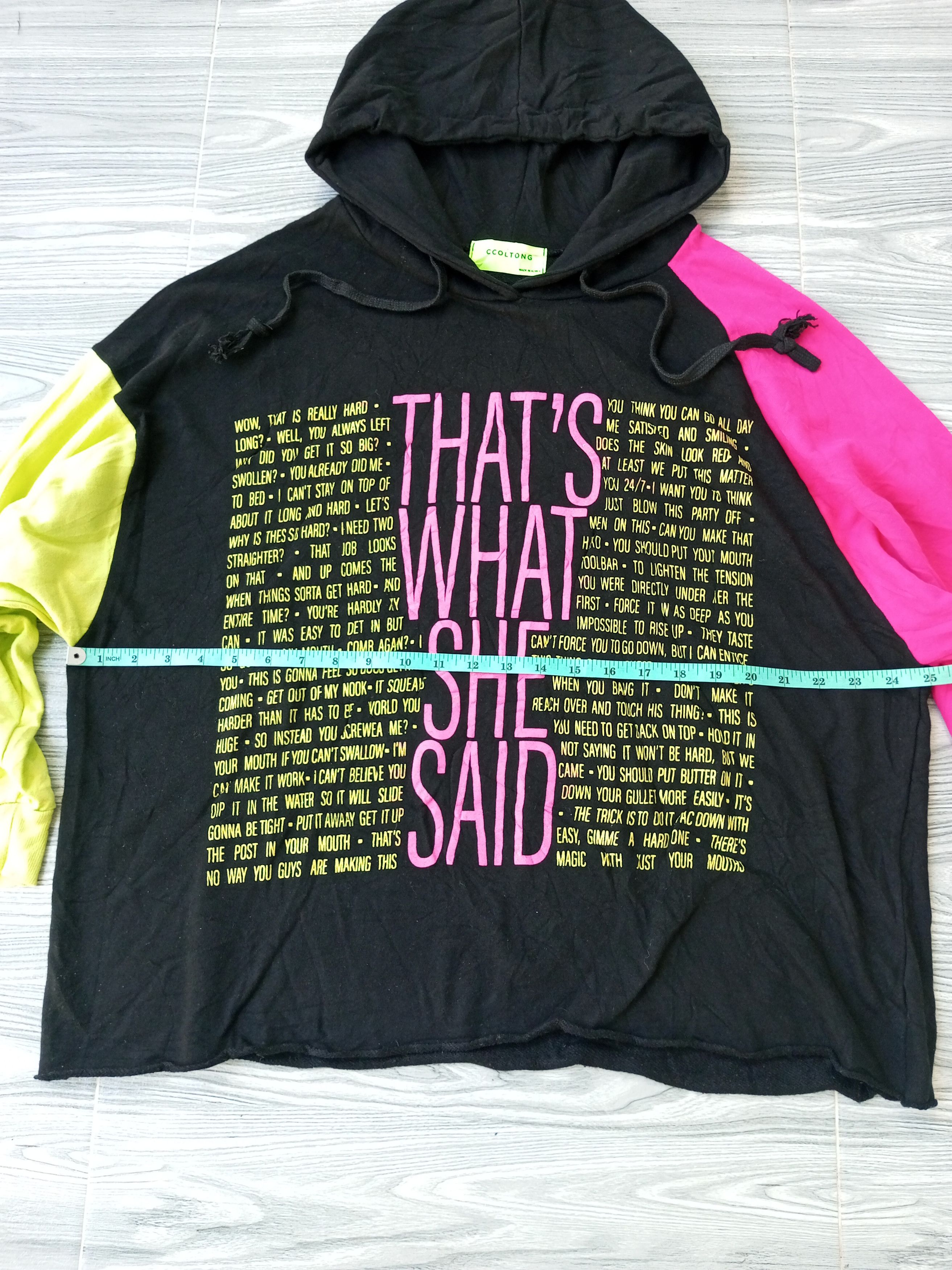Hysteric Glamour × If Six Was Nine × Japanese Brand "NO WASH TAG" CCOLTONG OVERSIZE POEM MULTI COLOUR HOODIE Size US XL / EU 56 / 4 - 7 Thumbnail