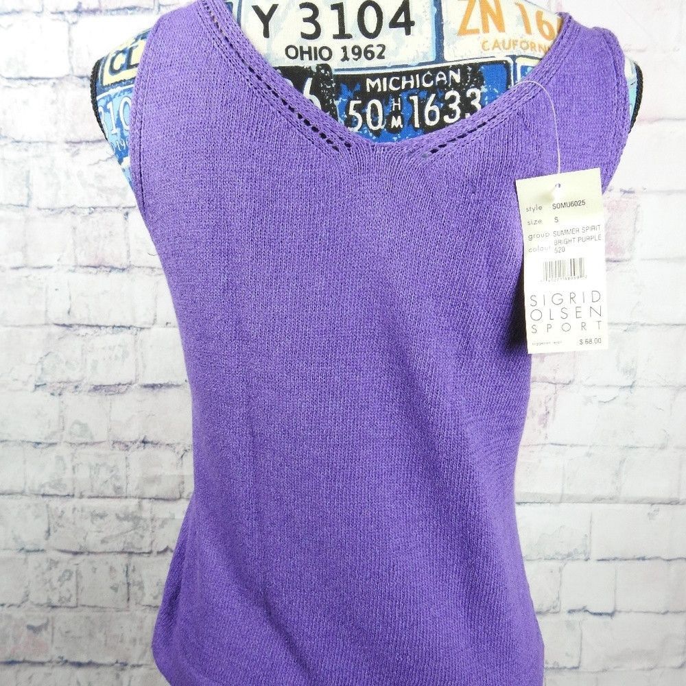 Other Sigrid Olsen Sport Purple Top Sleeveless size small Size S / US 4 / IT 40 - 3 Thumbnail