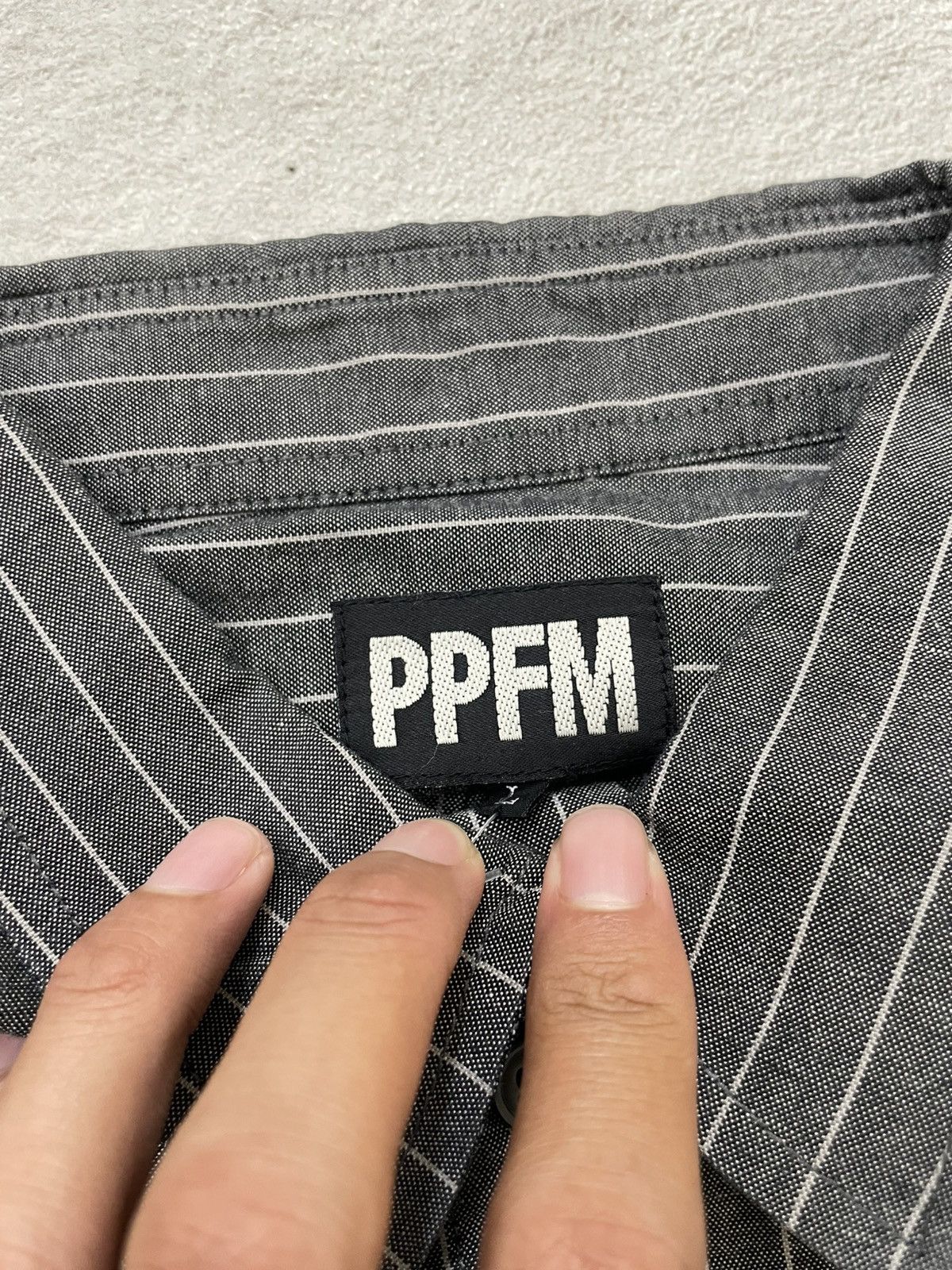 PPFM 2000s PPFM Stripped Long Shirt Japan Archive Y2K Ifsix Y2K Size US M / EU 48-50 / 2 - 4 Thumbnail