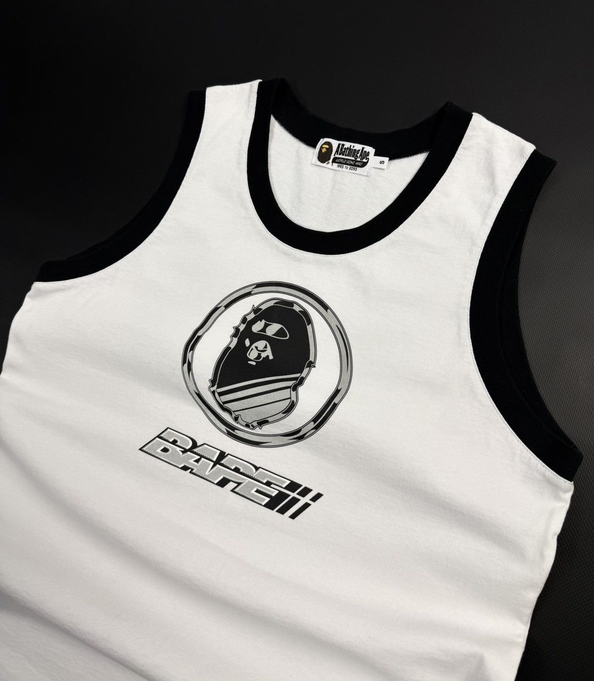 Bape BAPE White Reflective Graphic Tank Top Streetwear Japan Y2K Size US S / EU 44-46 / 1 - 6 Thumbnail