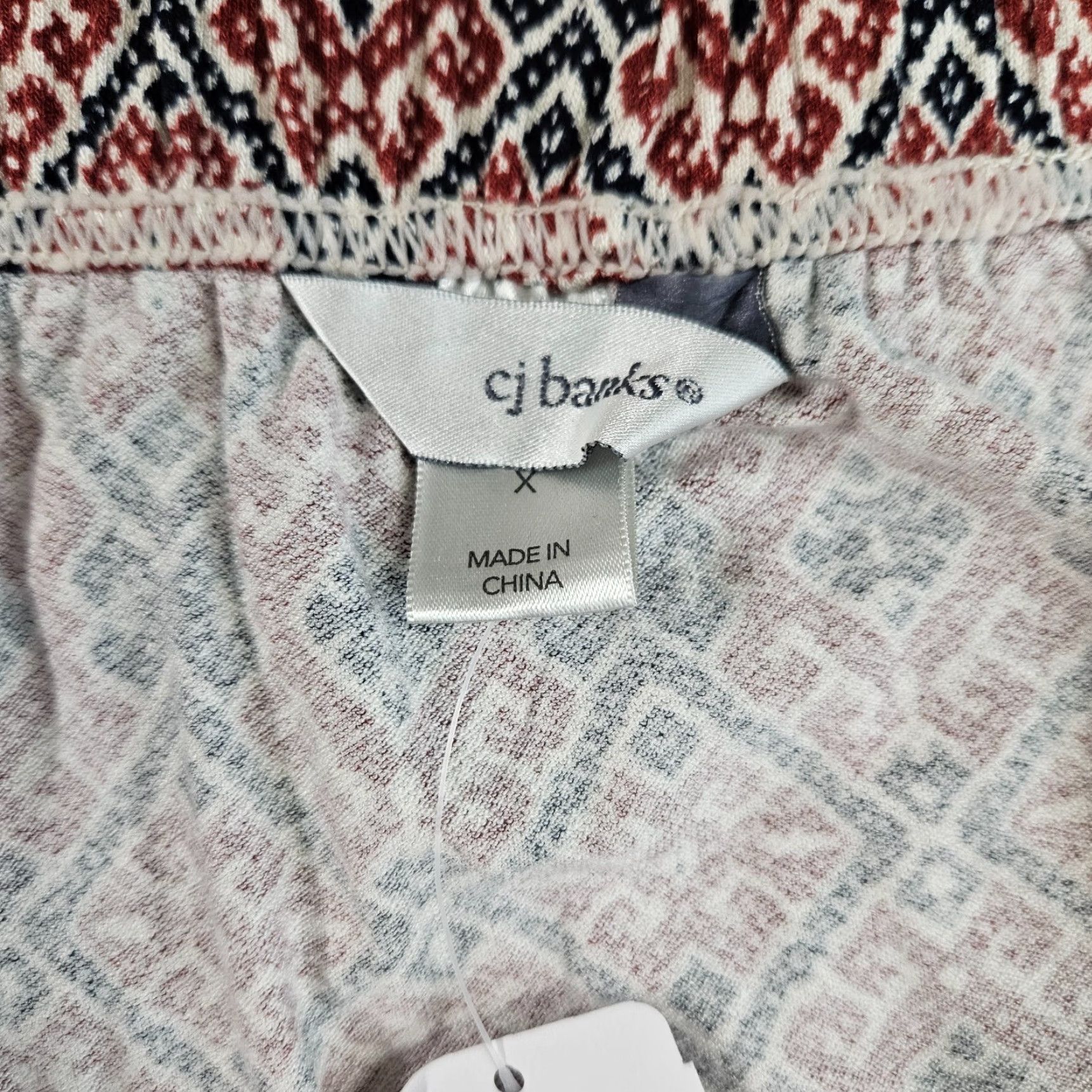 Vintage CJ Banks Womens Skirt Printed Sz X Black Rust Pull On Rayon Blend Size 40" / US 18 - 6 Thumbnail