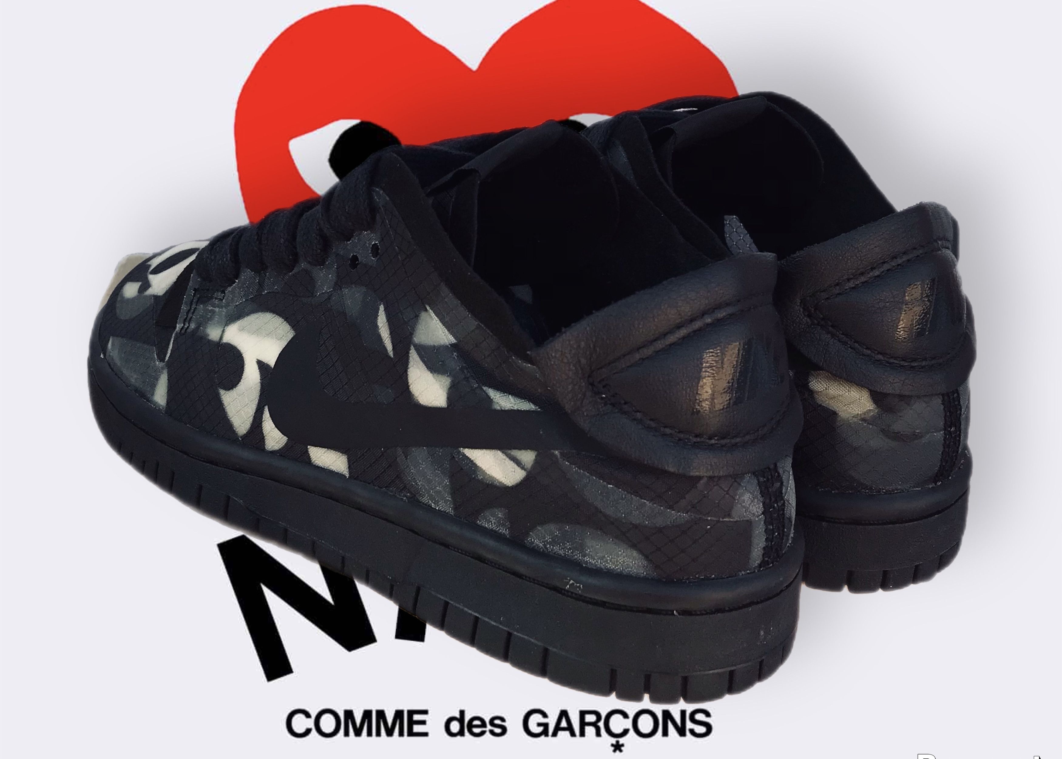 Comme des Garcons × Nike Nike Dunk Low x Comme des Garçons Monogram CZ2675-001 CDG Size US 5 / IT 35 - 4 Thumbnail