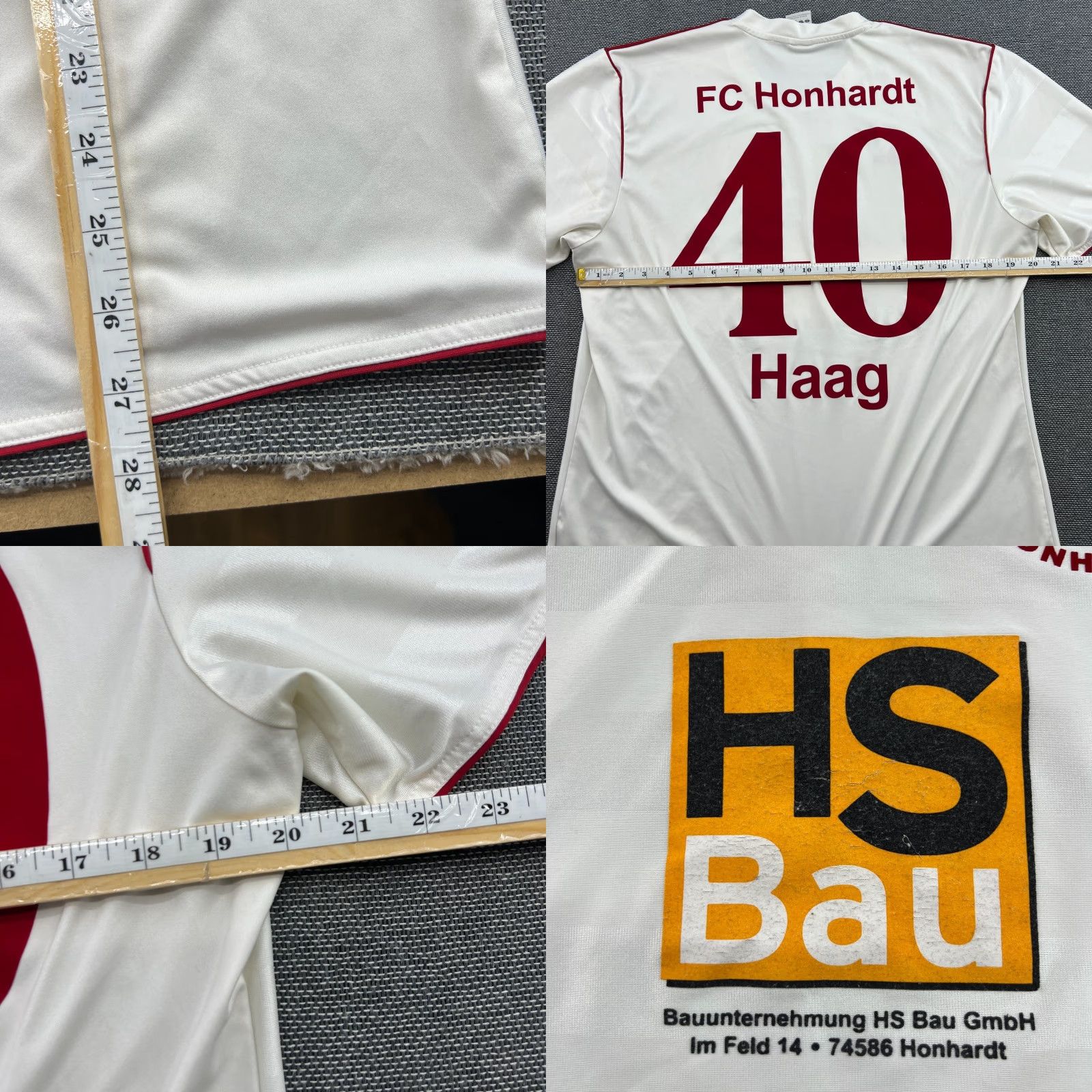 Adidas adidas FC Honhardt 2012 Football Jersey Haag Mens Large White Jersey Shirt Mens L Adidas White Football Size US L / EU 52-54 / 3 - 8 Thumbnail