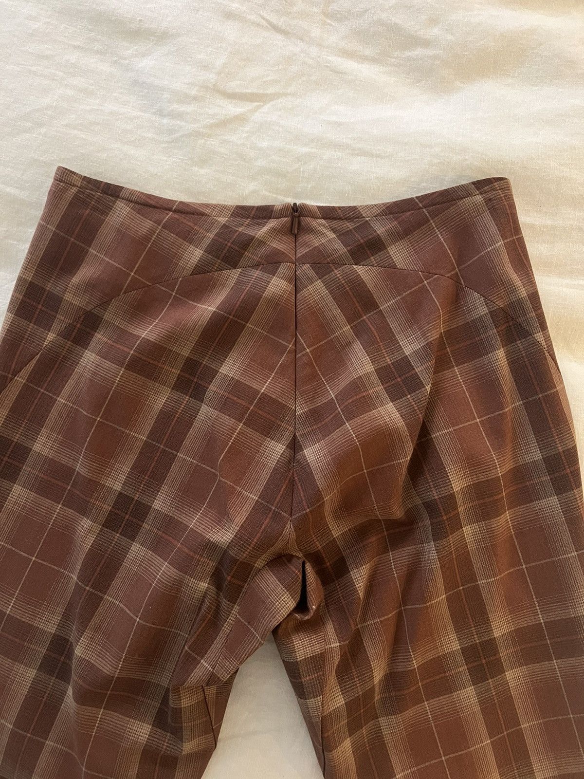 KNWLS KNWLS SS22 DRD Sienna Plaid Wool Trousers Size 26" / US 2 / IT 38 - 3 Thumbnail