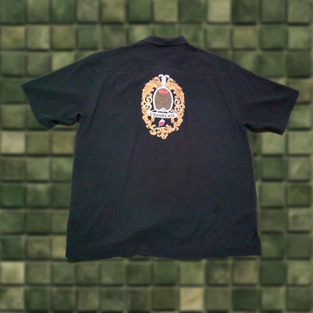 Tommy Bahama Tommy Bahama Button-Up Silk Shirt Mens Large Black Embroidered Camp Loop Collar Shirt Size US L / EU 52-54 / 3 - 1 Thumbnail