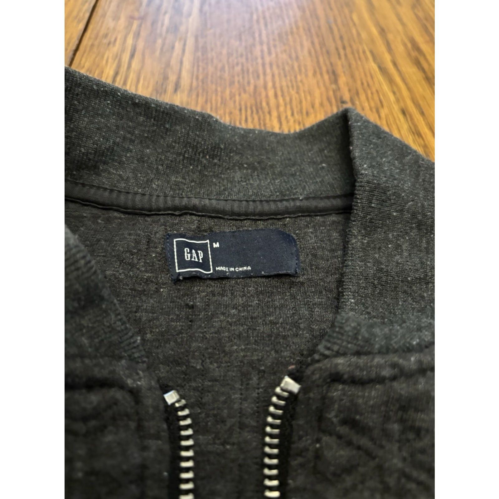 Gap VINTAGE Gap Full Zip Jacket Women’s M Gray Cotton Blend Short Sleeve Athletic Activewear Running & Jogging Walking Jackets Stadium Anyway Size M / US 6-8 / IT 42-44 - 2 Thumbnail