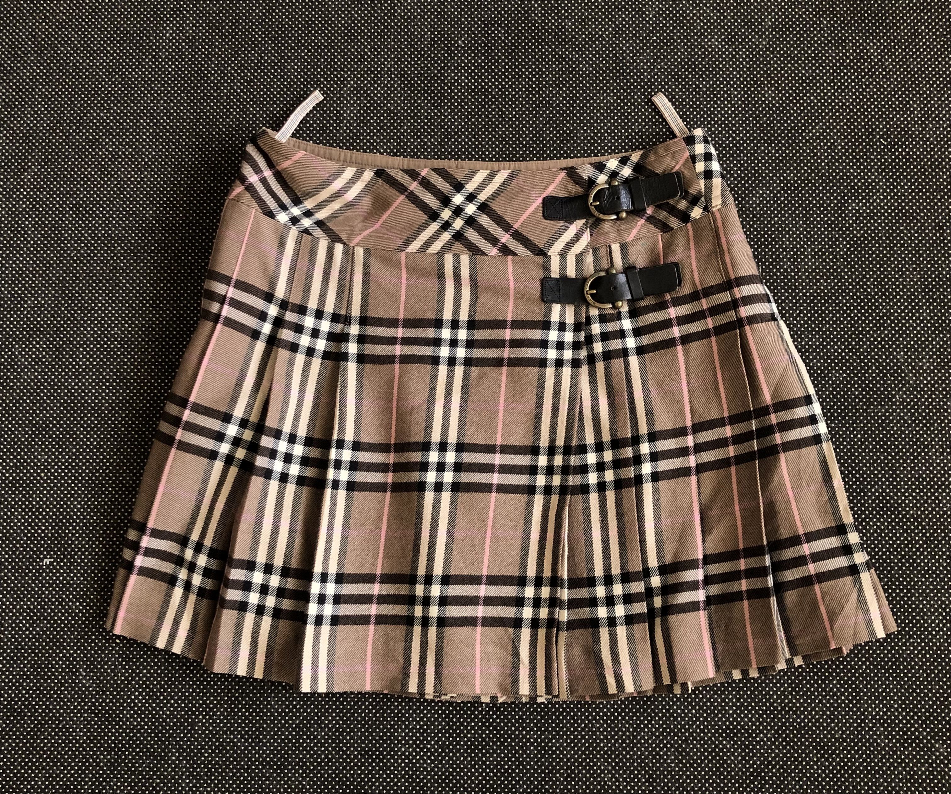 BURBERRY BLUE LABEL WOOL WRAPPING SKIRT