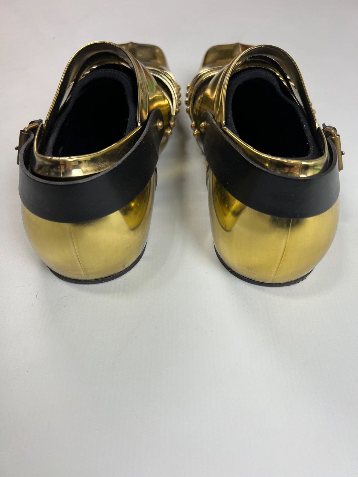 Balenciaga BALENCIAGA 1OF10 AW21 CHEVALIER ARMOR DERBIES IN GOLD SZ:42 Size US 8.5 / EU 41-42 - 5 Thumbnail