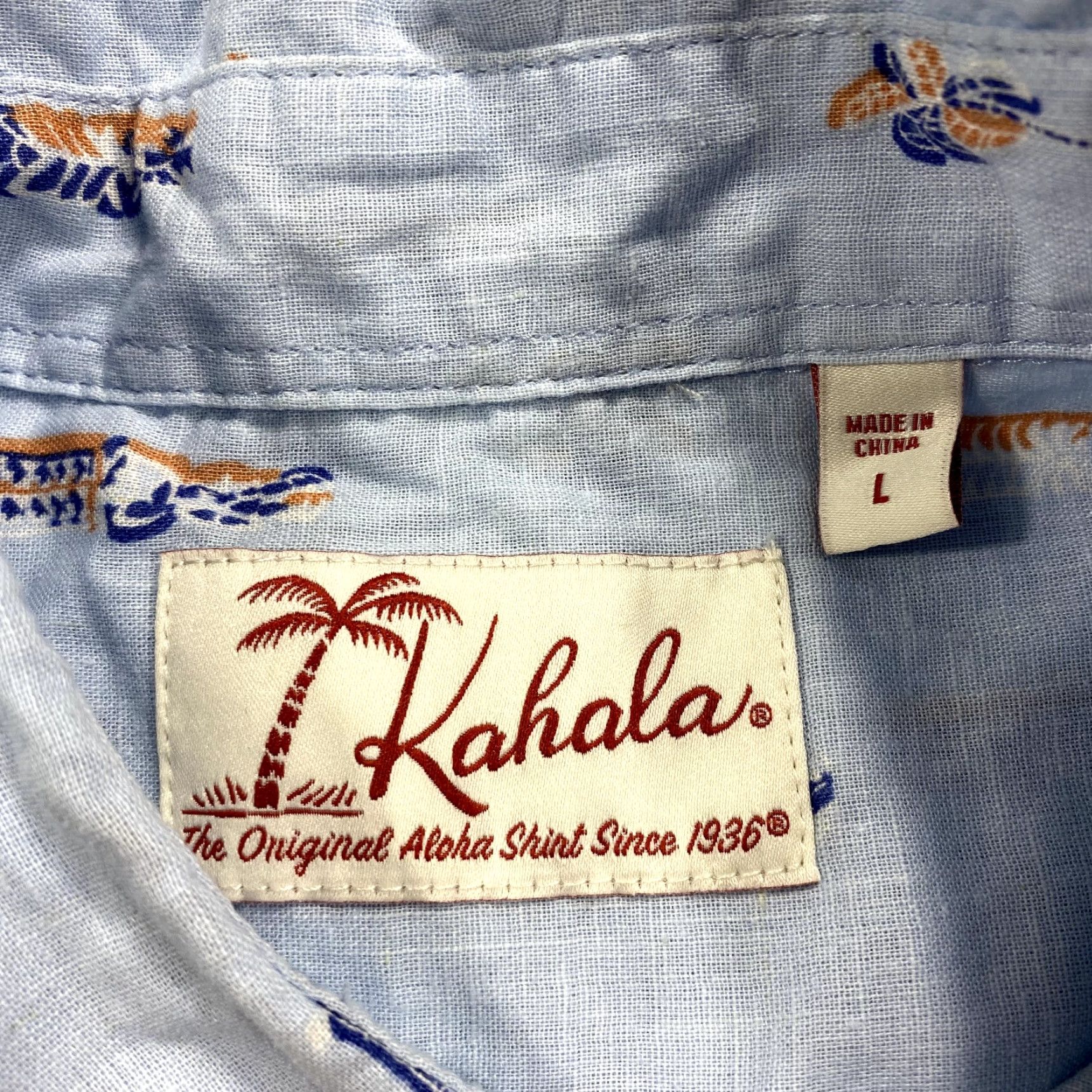 Vintage VINTAGE Kahala Shirt Mens Adult Large Blue Floral Hawaiian Linen Button Up Casual Size US L / EU 52-54 / 3 - 7 Thumbnail
