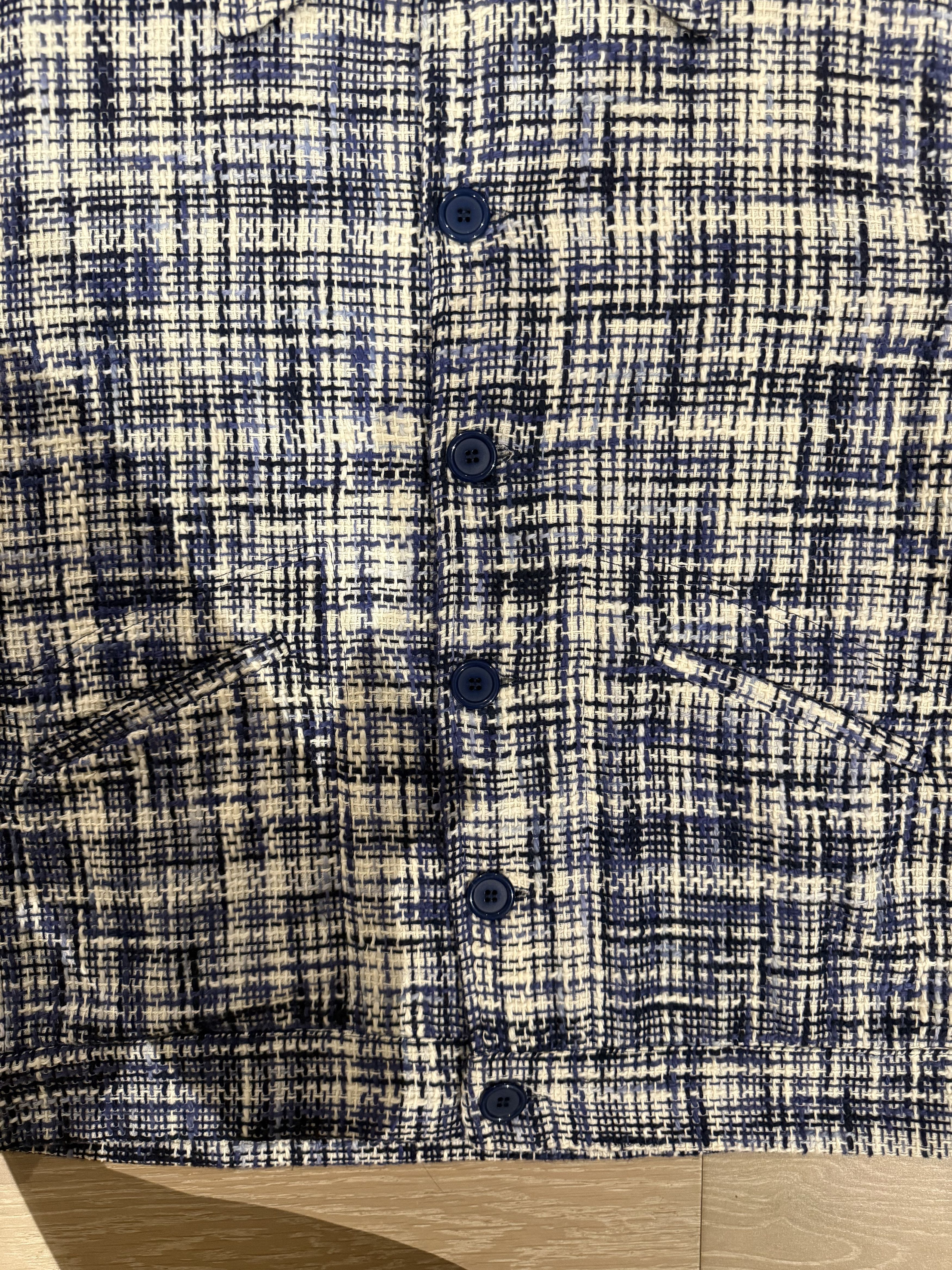 Libero 💚 Libero Azzurro Tweed Blouson Large NEW Size US L / EU 52-54 / 3 - 7 Thumbnail