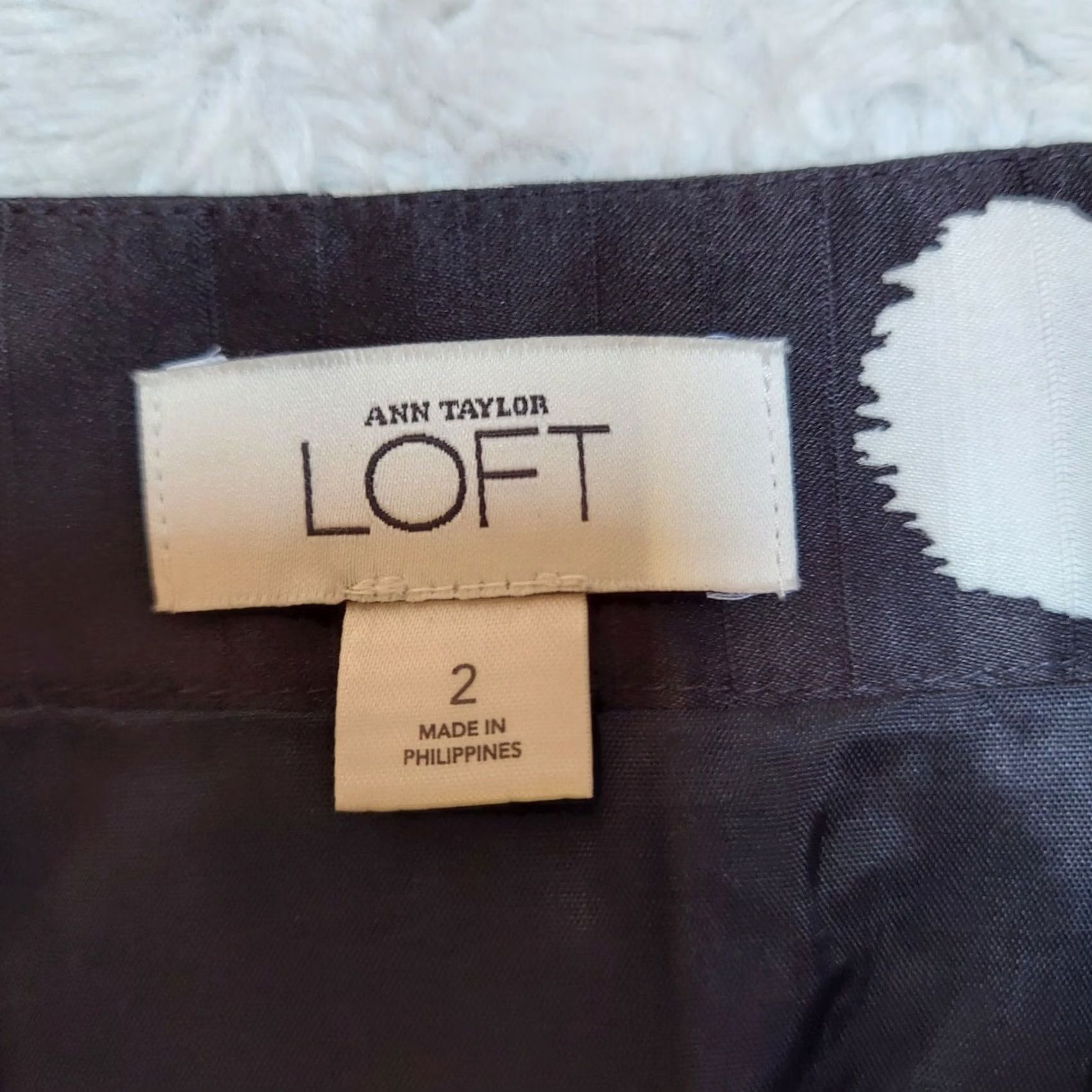 Loft LOFT Skirt Womens 2 Black Ann Taylor Women Cotton Silk Polka Dot Pleated Lined White Size 26" / US 2 / IT 38 - 2 Thumbnail
