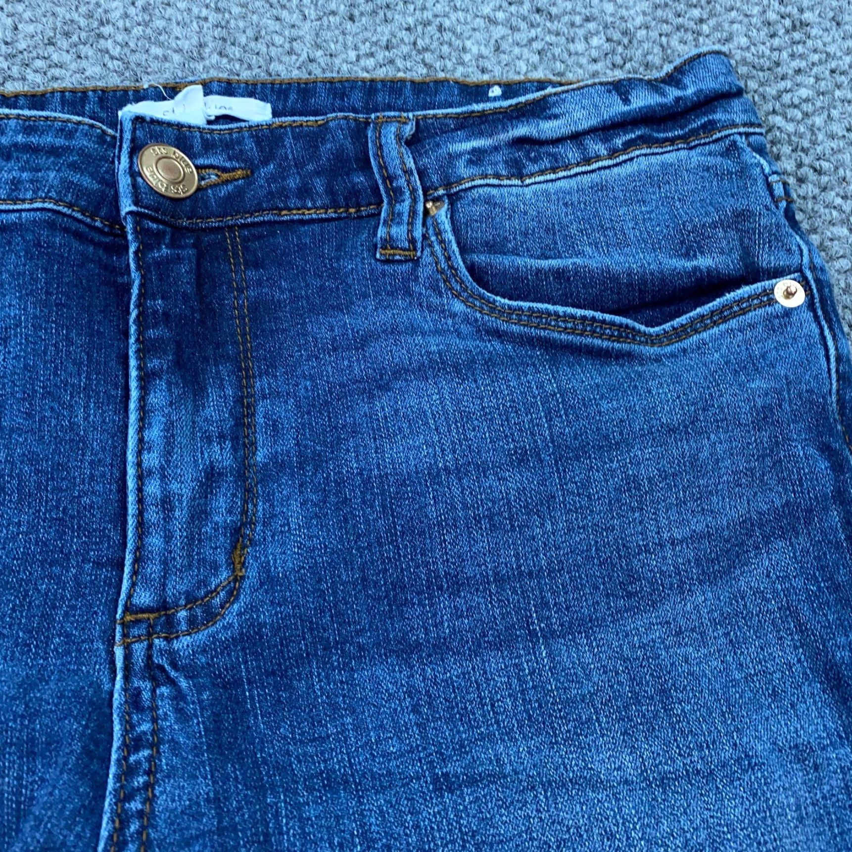 Vintage STS Blue Jeans Women's Skinny Denim Distressed Stretch 27.5" Inseam Size 30 Blue 5-Pocket Mid Rise Womens Size 31" - 3 Thumbnail