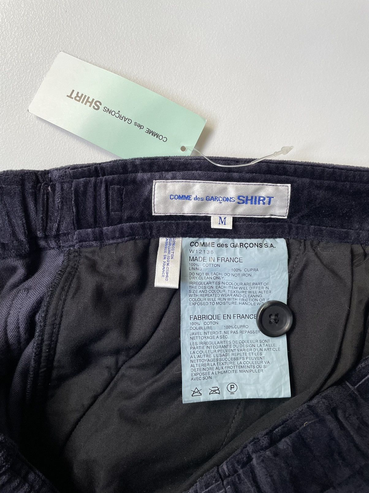 Comme des Garcons Blue Velvet Utility Trousers Size US 34 / EU 50 - 8 Thumbnail