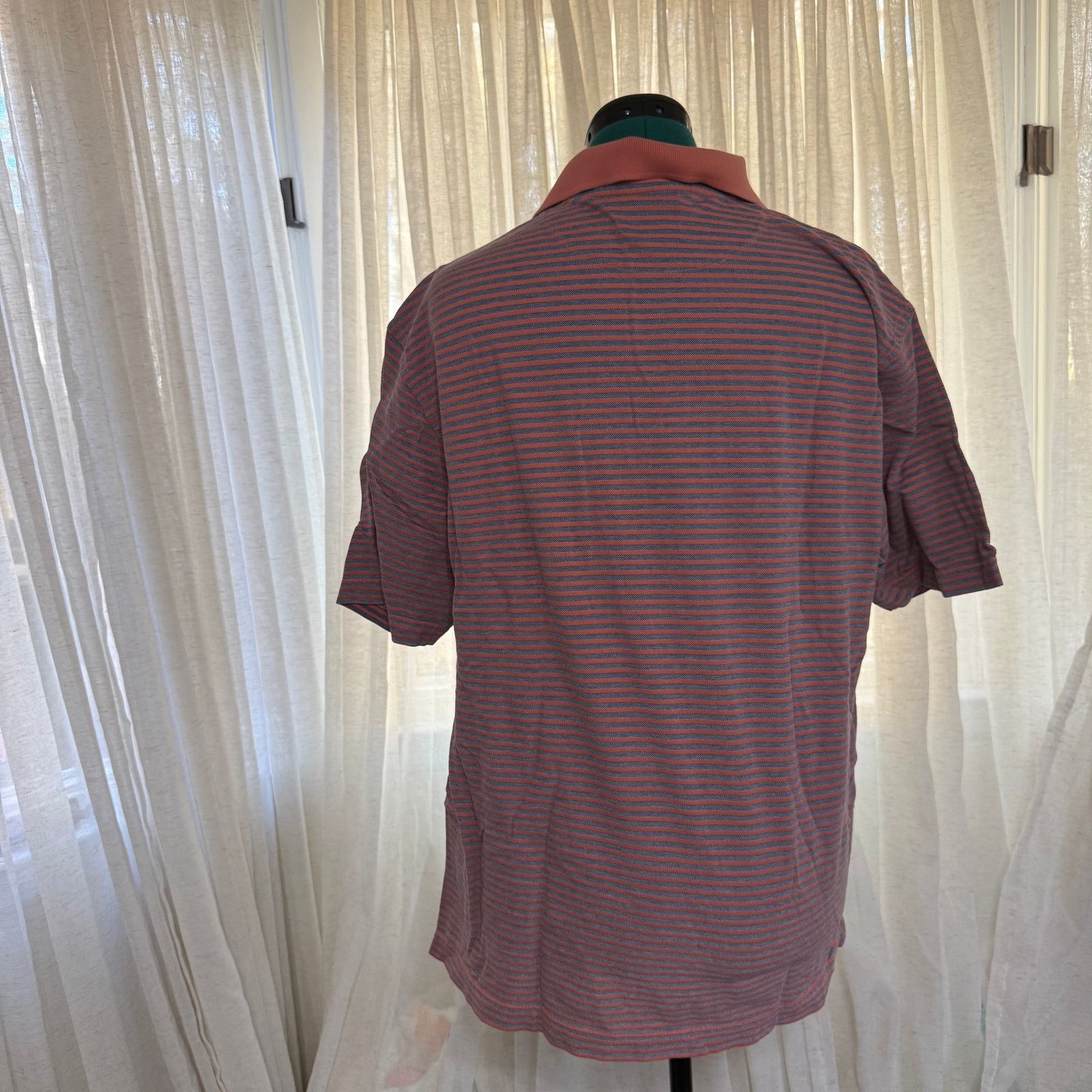 Jos. A. Bank Jos. A. Bank Orange & Navy Striped Polo | Sz L Size US L / EU 52-54 / 3 - 5 Thumbnail
