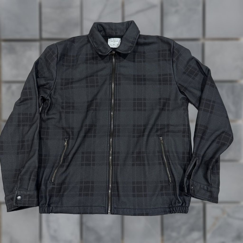 Vintage CRAFT+FLOW Jacket Men M Black Plaid Full Zip Zipped Pockets Collared Bomber Jacket Size US M / EU 48-50 / 2 - 1 Thumbnail