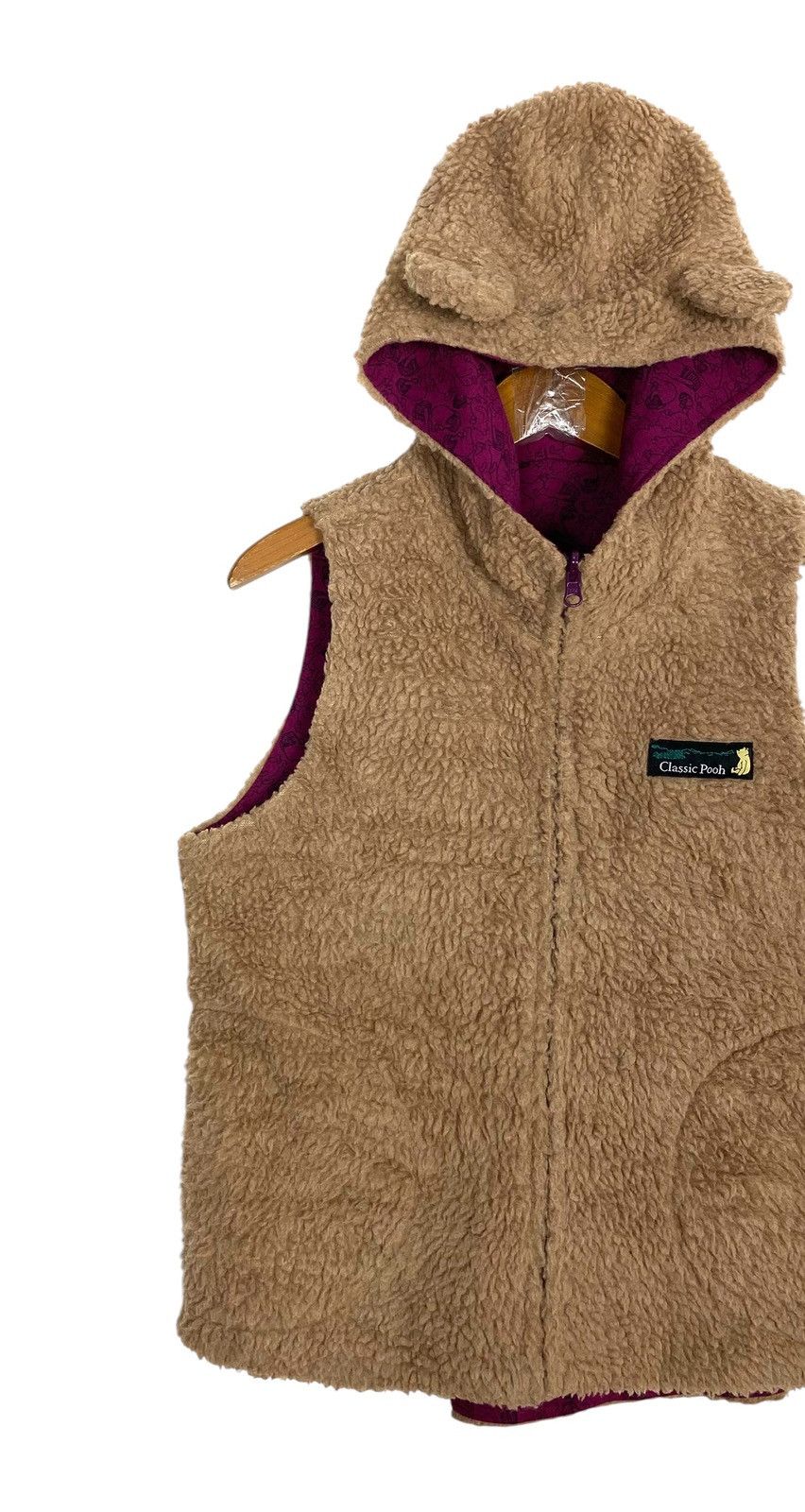 Disney Rare‼️ Disney Winnie The Pooh Reversible Vest Fleece Size S / US 4 / IT 40 - 7 Thumbnail