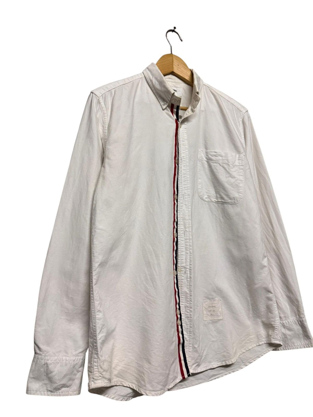Thom Browne Thom Browne A Pink Striped Shirt Over The Chest Size US M / EU 48-50 / 2 - 6 Thumbnail