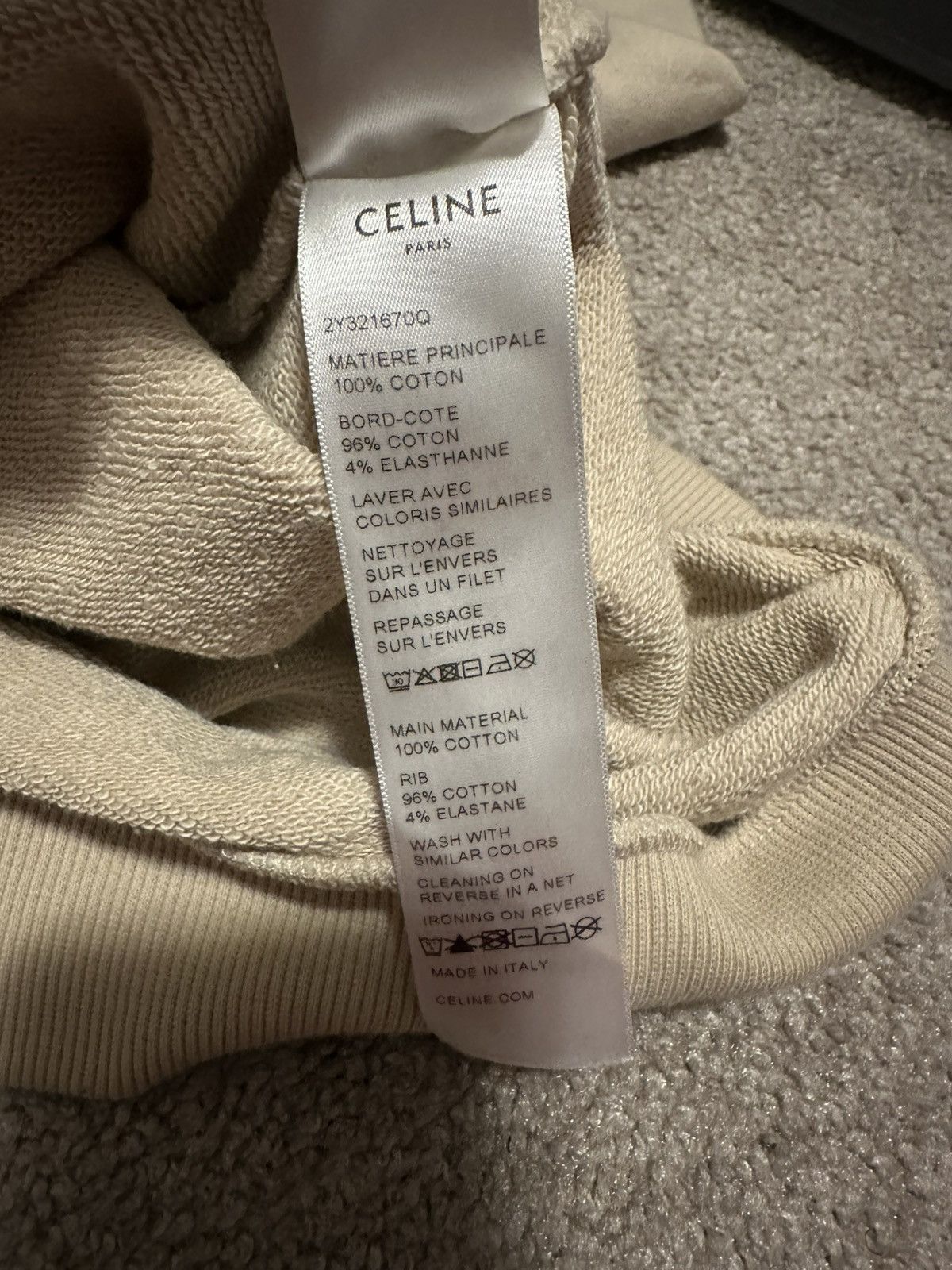 Celine Celine Loose Cotton Fleece Hoodie Size US M / EU 48-50 / 2 - 5 Thumbnail