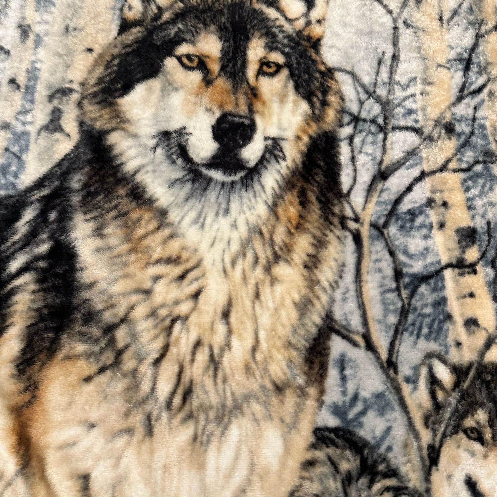 Other Al Agnew Fleece Wolf Wolves Trees Winter Plush Throw Blanket Size ONE SIZE - 4 Thumbnail
