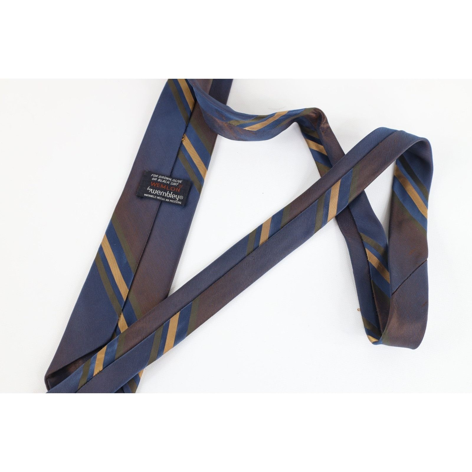 Vintage Vintage 60s 70s Rockabilly Striped Skinny Neck Tie Size ONE SIZE - 4 Thumbnail