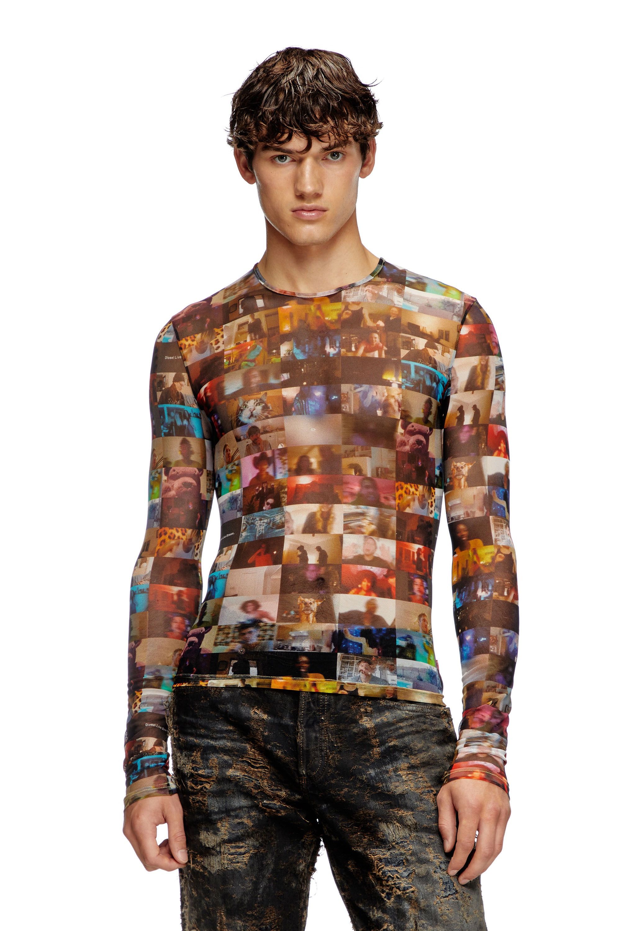 Diesel Diesel FW24 Sheer Stretch Tulle Top Livestream Runway Print Size M / US 6-8 / IT 42-44 - 3 Thumbnail